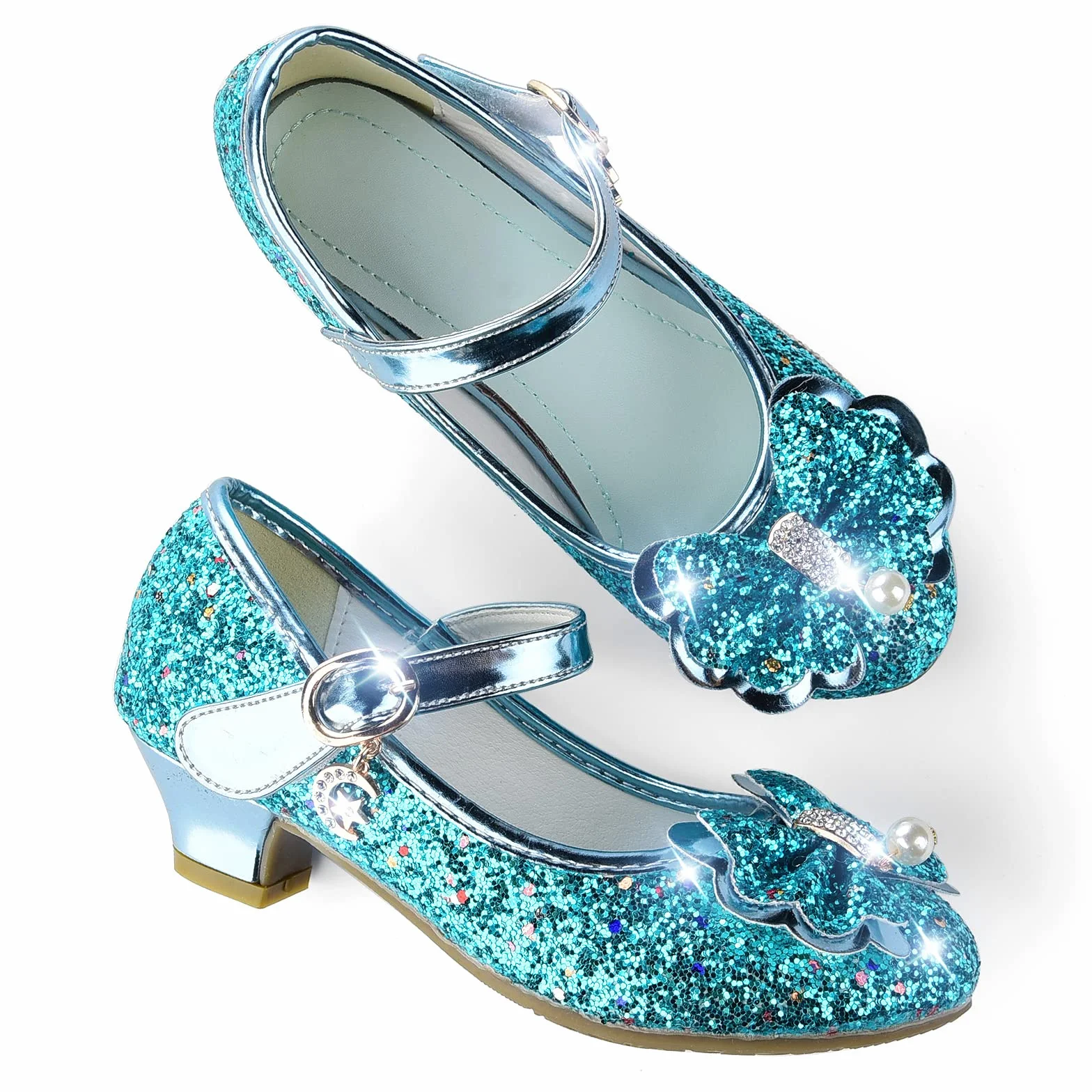 JerrisApparel Dziewczęce buty księżniczki Mary Janes na wesele, urodziny, imprezę