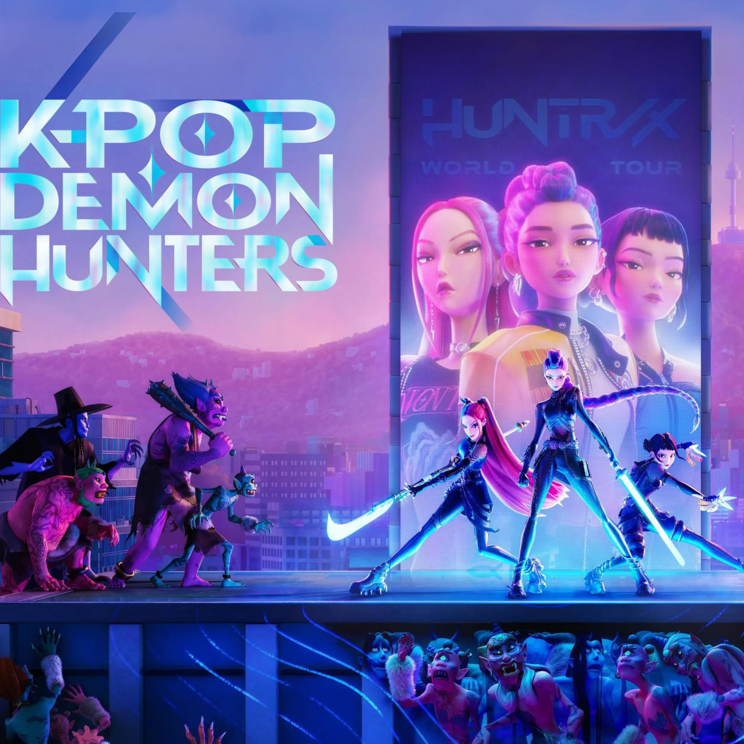 KPop Demon Hunters 40 torebek z figurkami naklejki biurowe Netflix