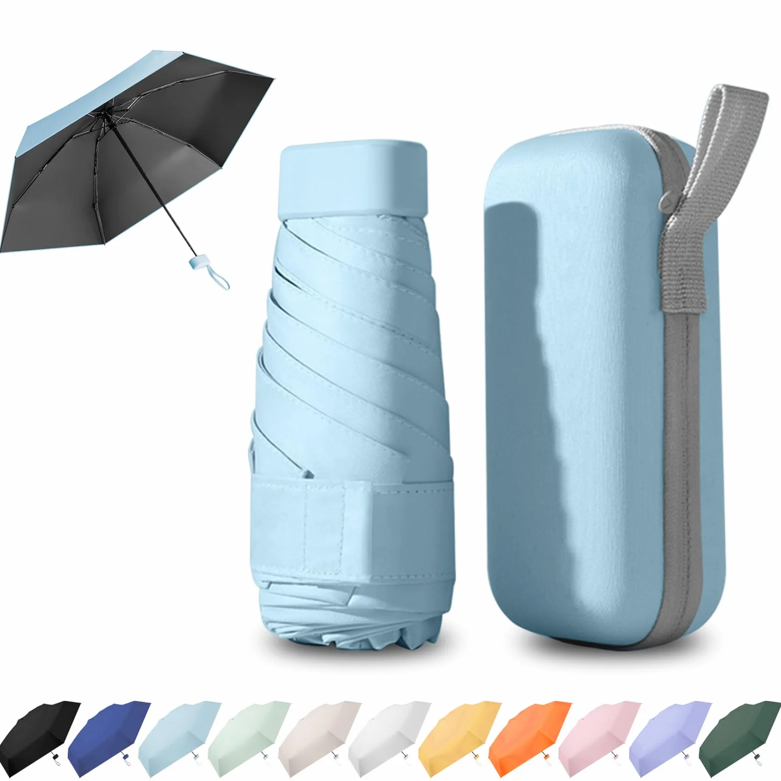 Parasol mini przenośny kompaktowy na deszcz ochrona przed słońcem