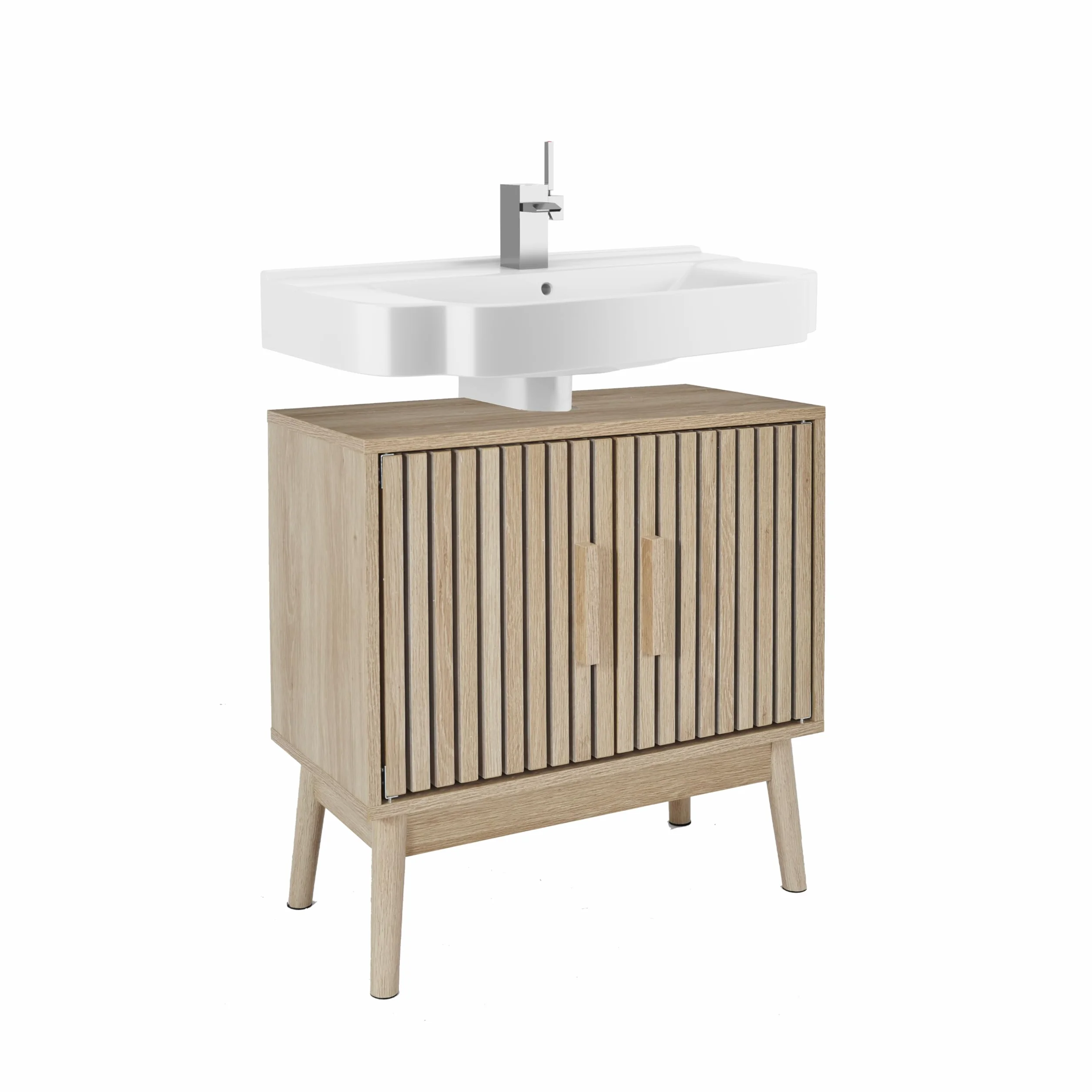 HOME DECO FACTORY wastafelmeubel Klaus Natural Crush 60x70x30 cm bruin