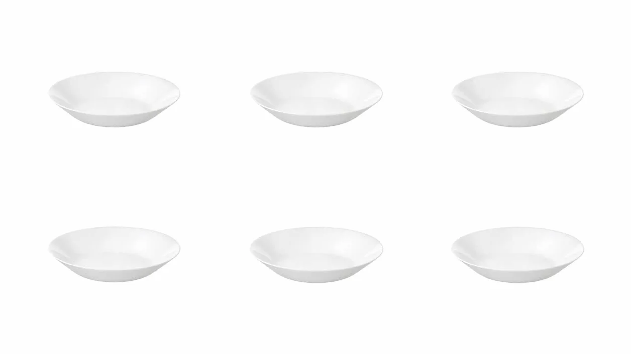 IKEA OFTAST głęboki talerz biały 20 cm 6 sztuk