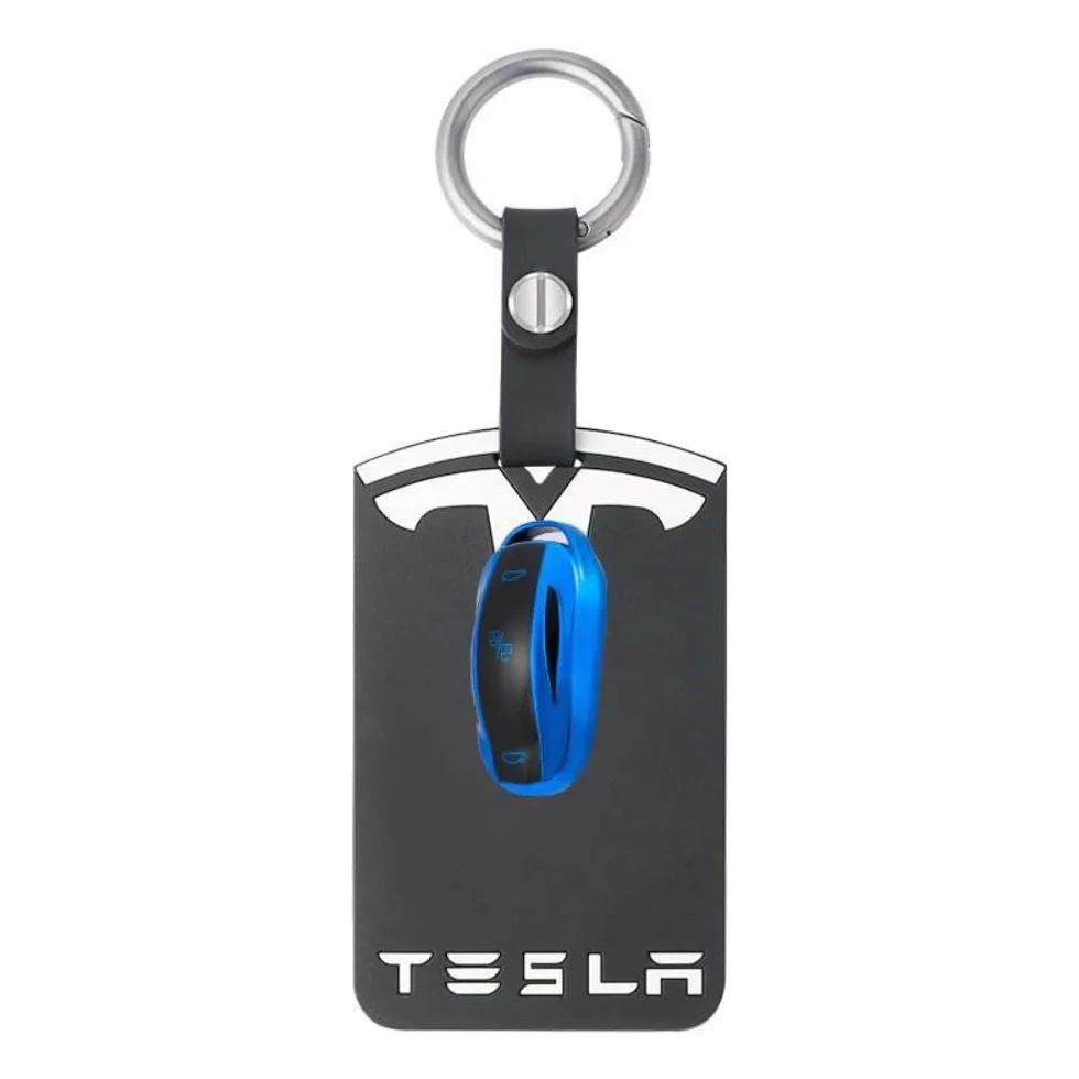 FTRONGRT Etui na karty kompatybilne z Tesla Model 3/Y - Silikonowe etui ochronne odporne na zużycie, kurz i upadki - Czarny