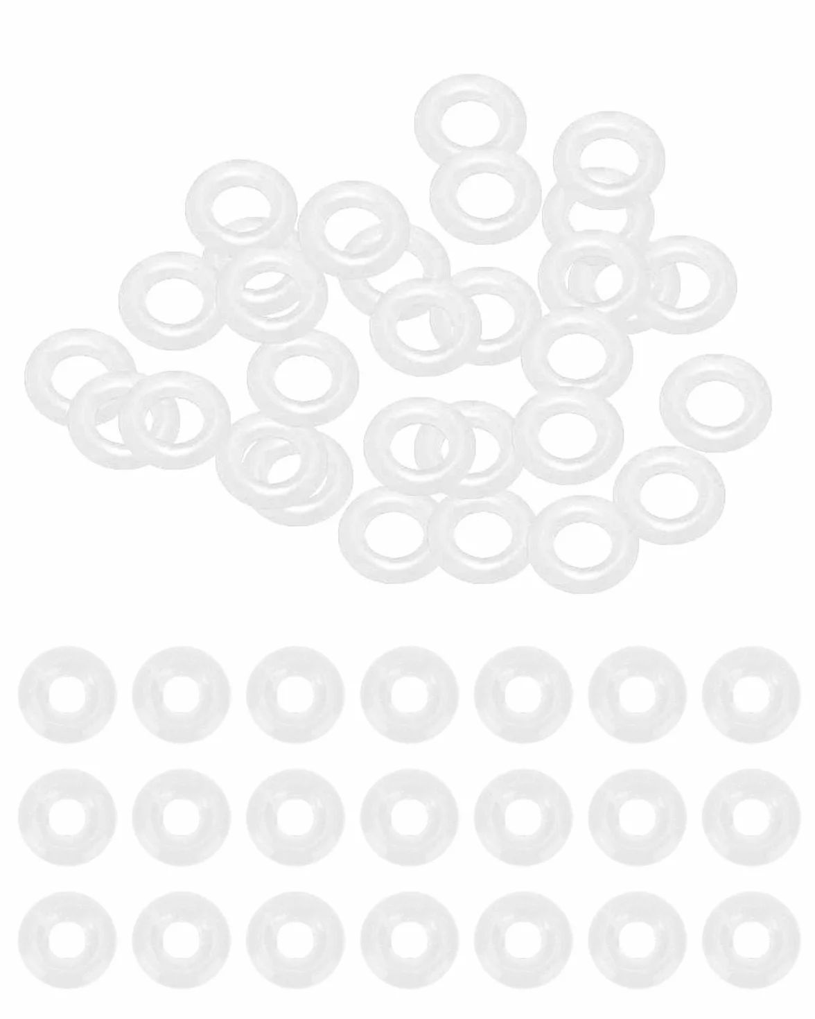 80 sztuk Przezroczysty silikonowy klips do samodzielnego użytku lub z klipsem blokady Spacer Chain Charms Wąż Charms, DIY Biżuteria Naprawa Akcesoria