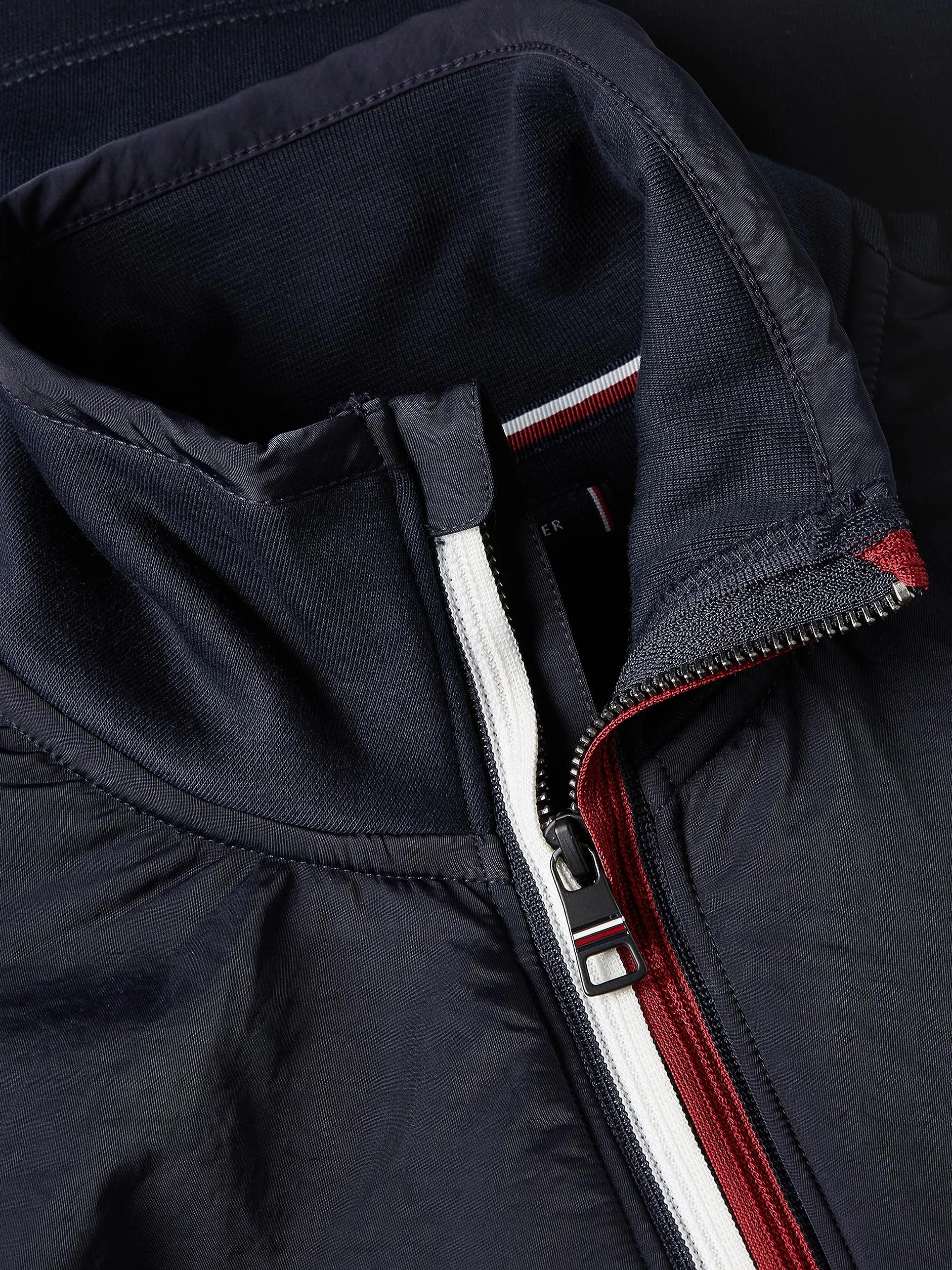 Tommy Hilfiger Ciężki zamek błyskawiczny Mężczyźni Clean Mix Media Stójka