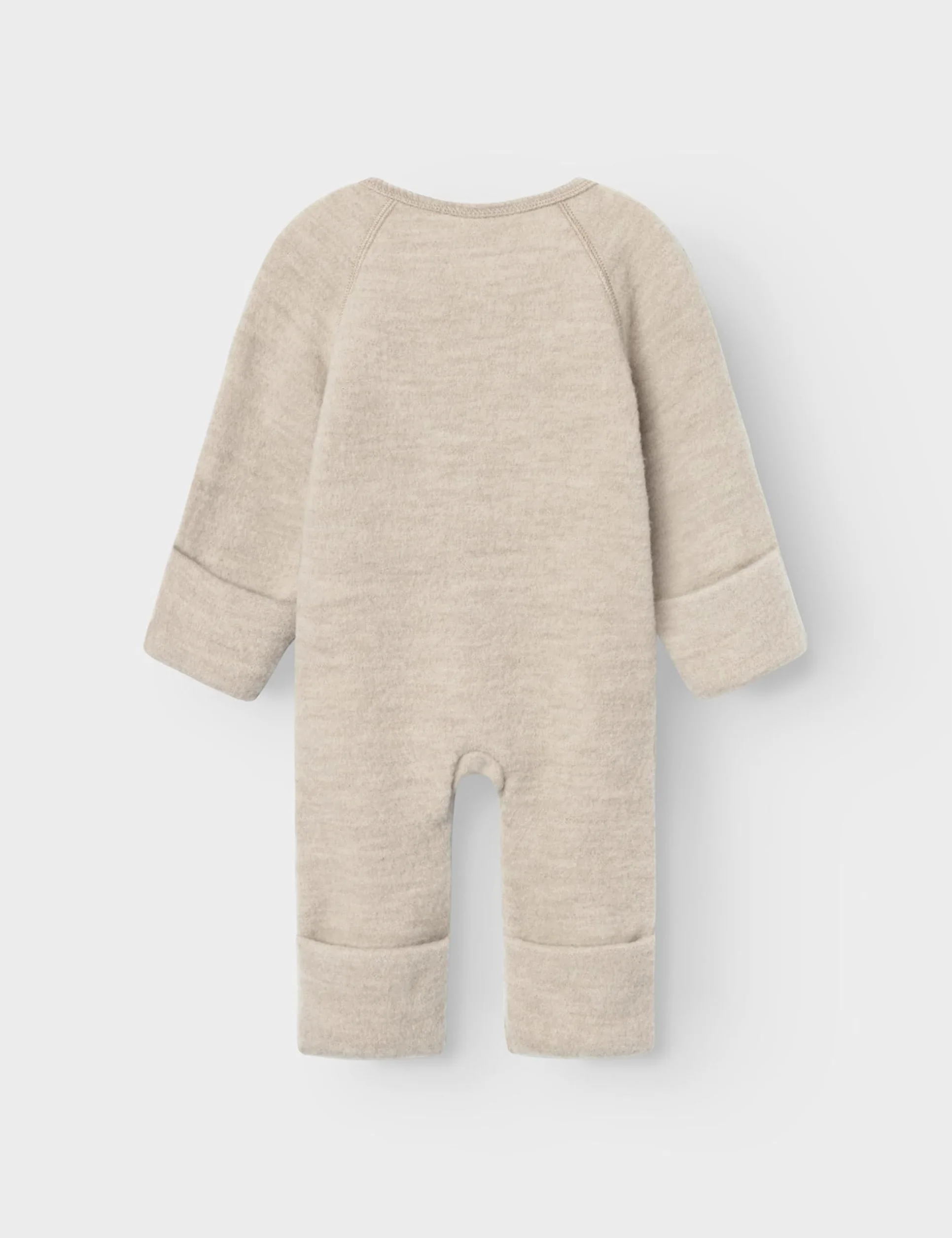 NAME IT Dziecięce śpioszki Nbfwmino Wool Bru Ls Suit Noos, beżowy, 74