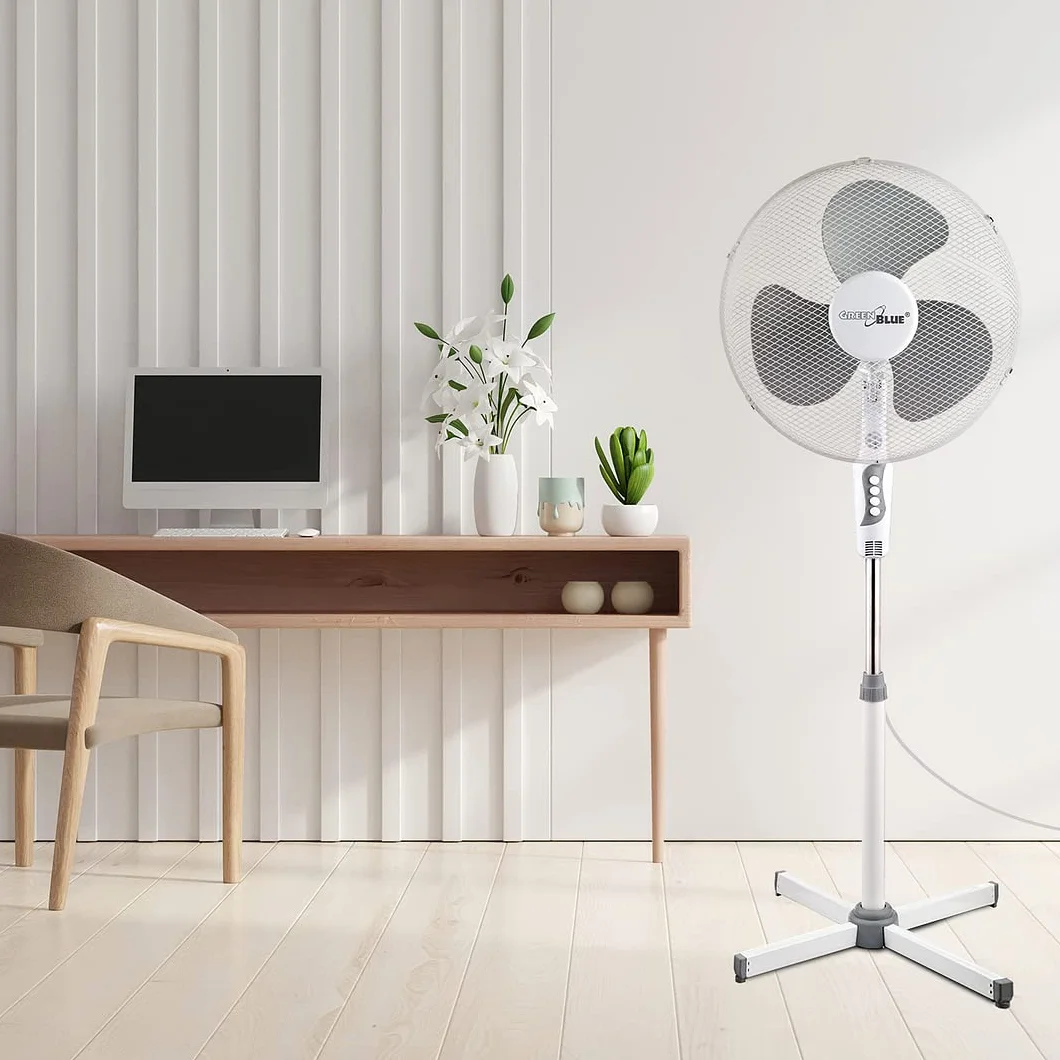 GreenBlue GB560 Profesjonalny Wentylator Podłogowy 120 cm 3 Prędkości 3 Tryby Pracy