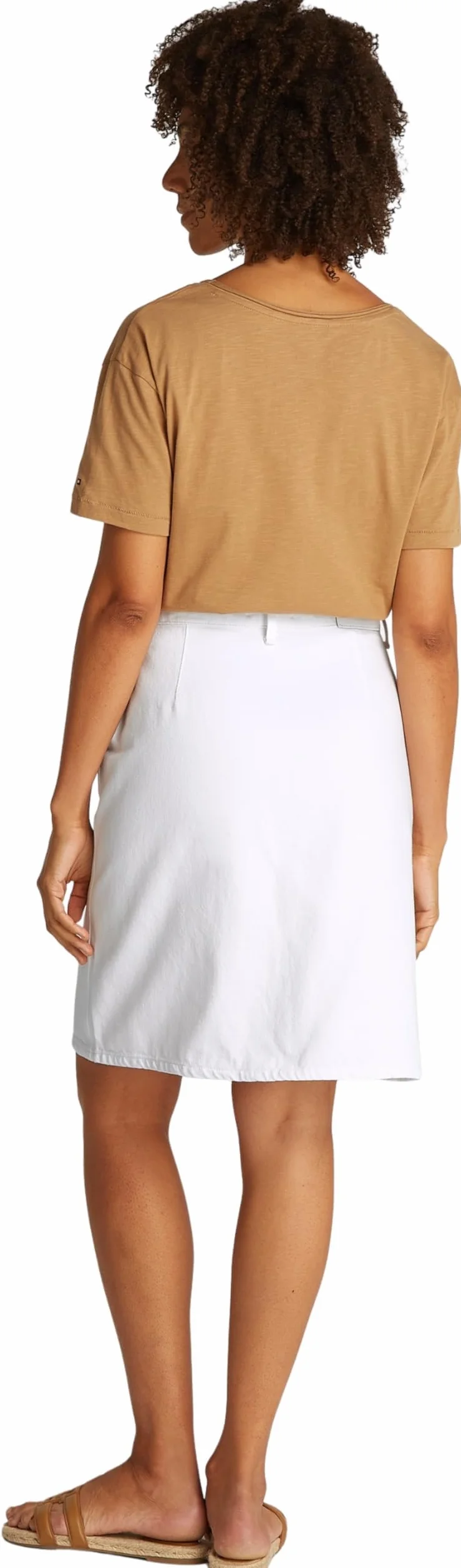 TOMMY HILFIGER DNM KOLANO PROSTA SPÓDNICA RW BIAŁA WW0WW44391 Kobiety Dnm Knee Straight Skirt Rw White Ww0ww44391