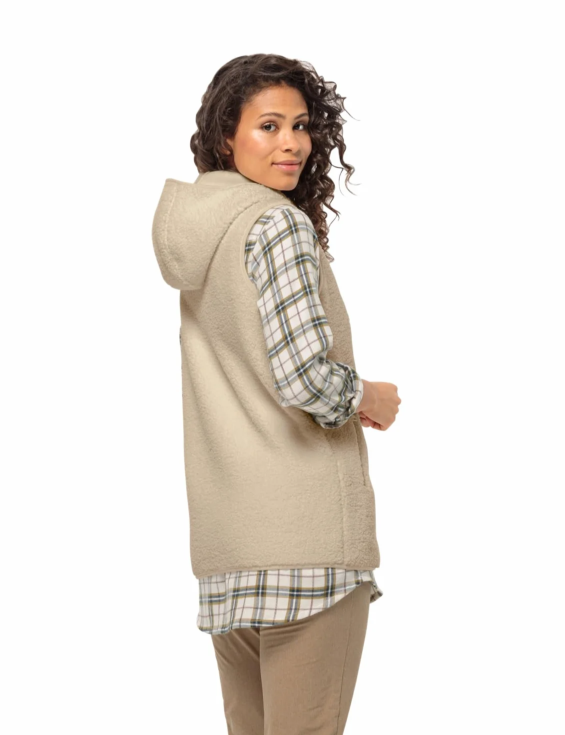 Jack Wolfskin Kamizelka polarowa Kobiety High Curl Long Vest W