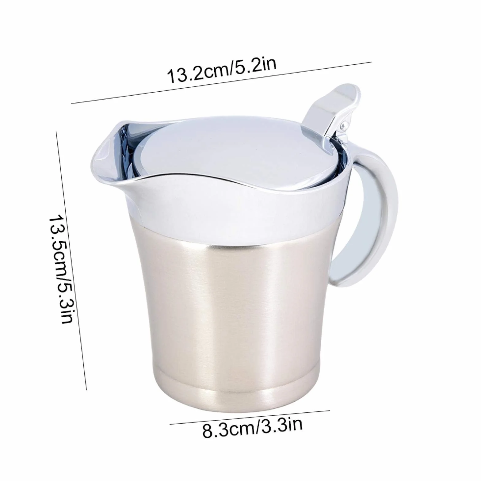 304 Edelstahl Thermosoße Topf Doppelwandige Isolierte Sauciere Servierkanne 450 ML 750 ML
