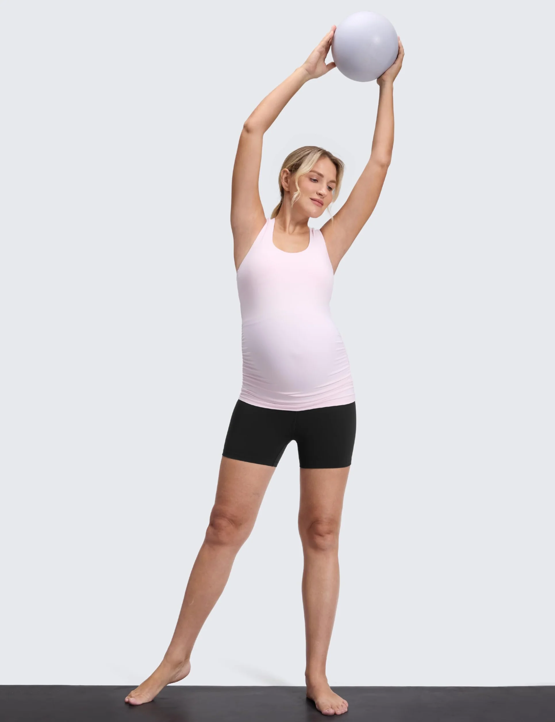 CRZ YOGA Damskie szorty ciążowe Butterluxe Biker zakrywające brzuch do jogi i ćwiczeń odzież sportowa - 10cm