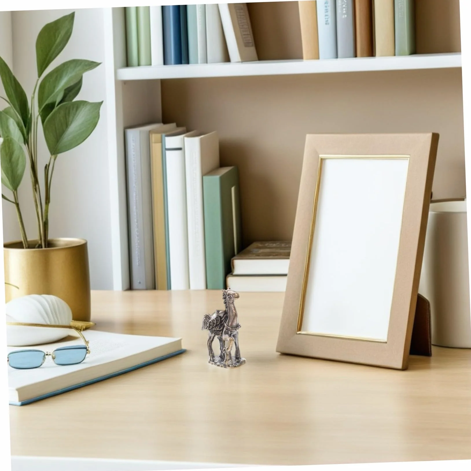 PRETYZOOM Mosiężna Figurka Konia Feng Shui Symbol Bogactwa Ozdoba Dekoracja Chiński Rok