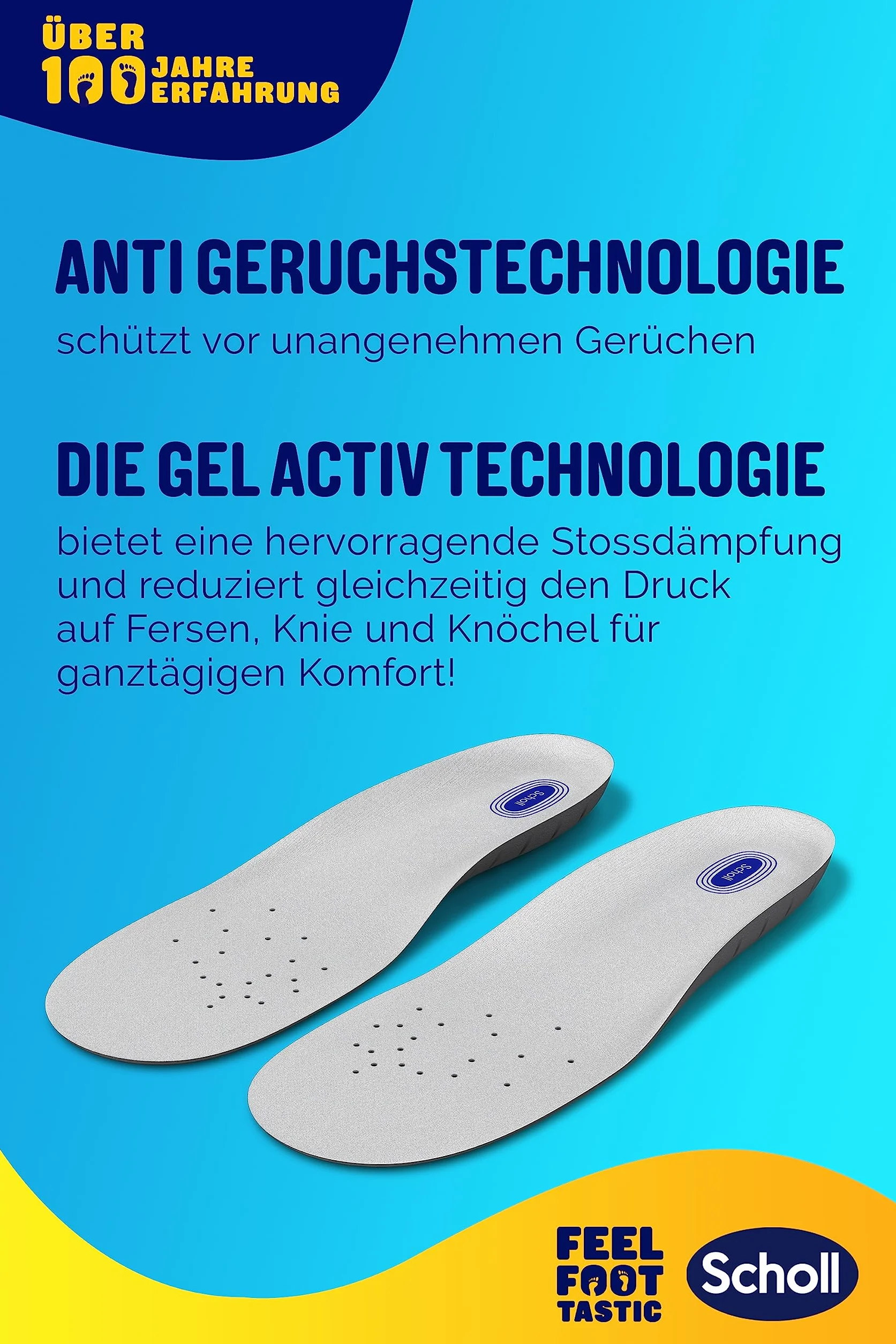 Scholl Gel Activ Work Wkładki do Butów, Pomarańczowy, 40-46.5 EU
