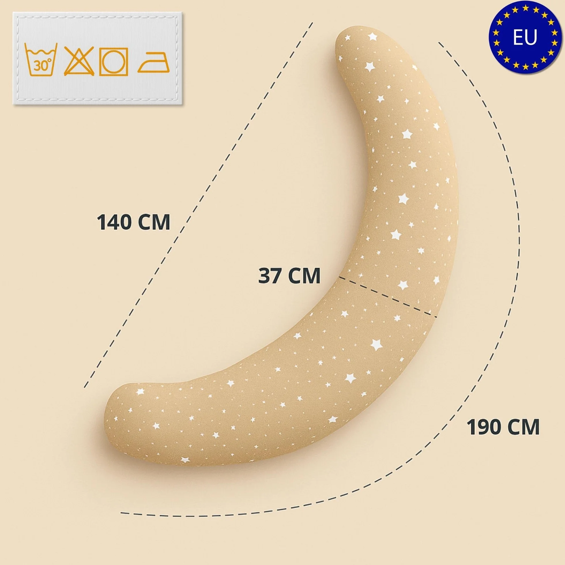 Poduszka do karmienia XXL muślinowa ciążowa pozycjonująca 190 cm pudrowy róż