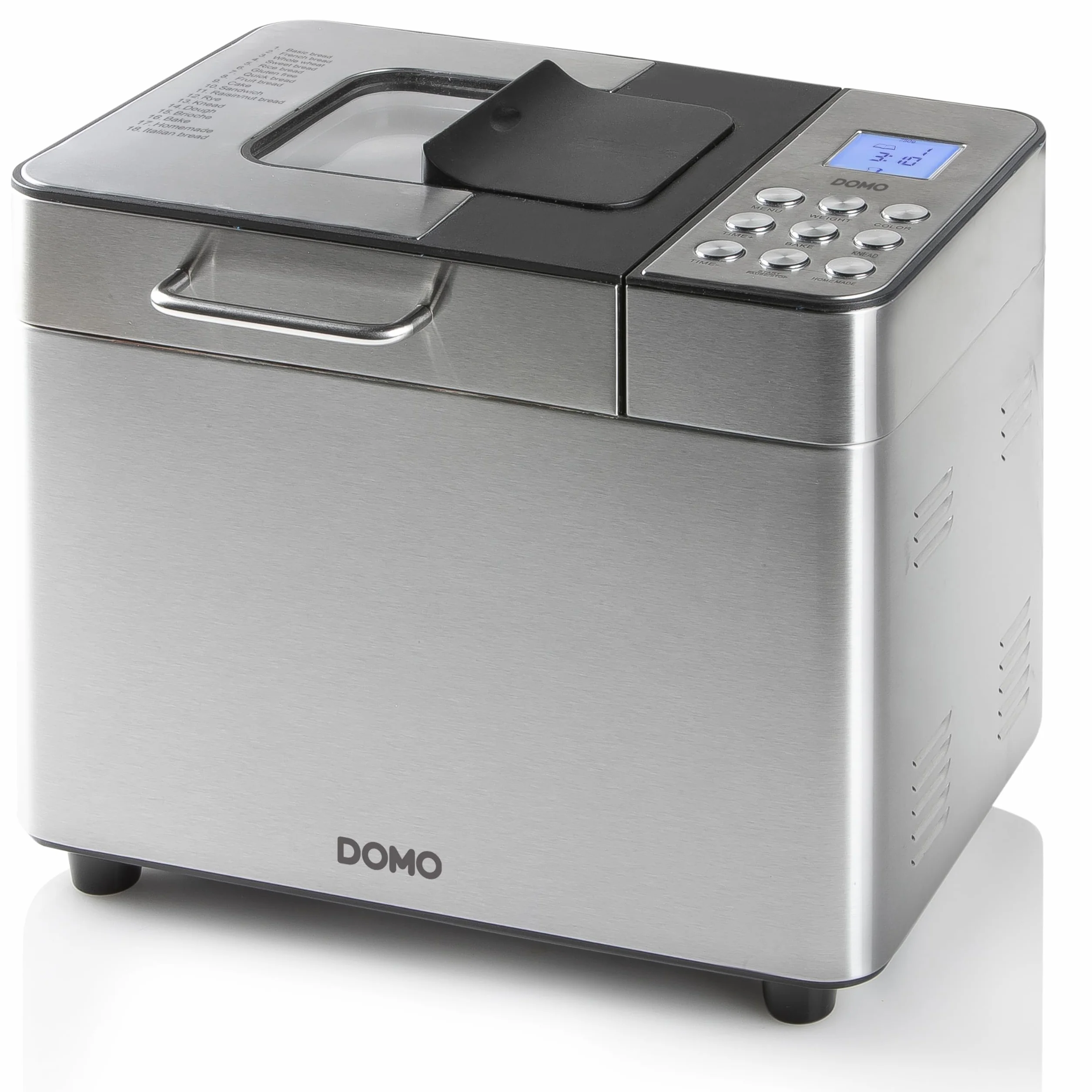 DOMO B3971 automat do pieczenia chleba, czarny, srebrny (matowy), tworzywo sztuczne