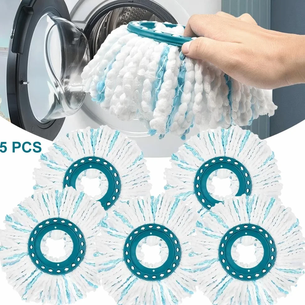 Leifheit Clean Twist Disc Mop Microset 5 sztuk wymiennych głowic 2-włóknisty system okrągłe części zamienne