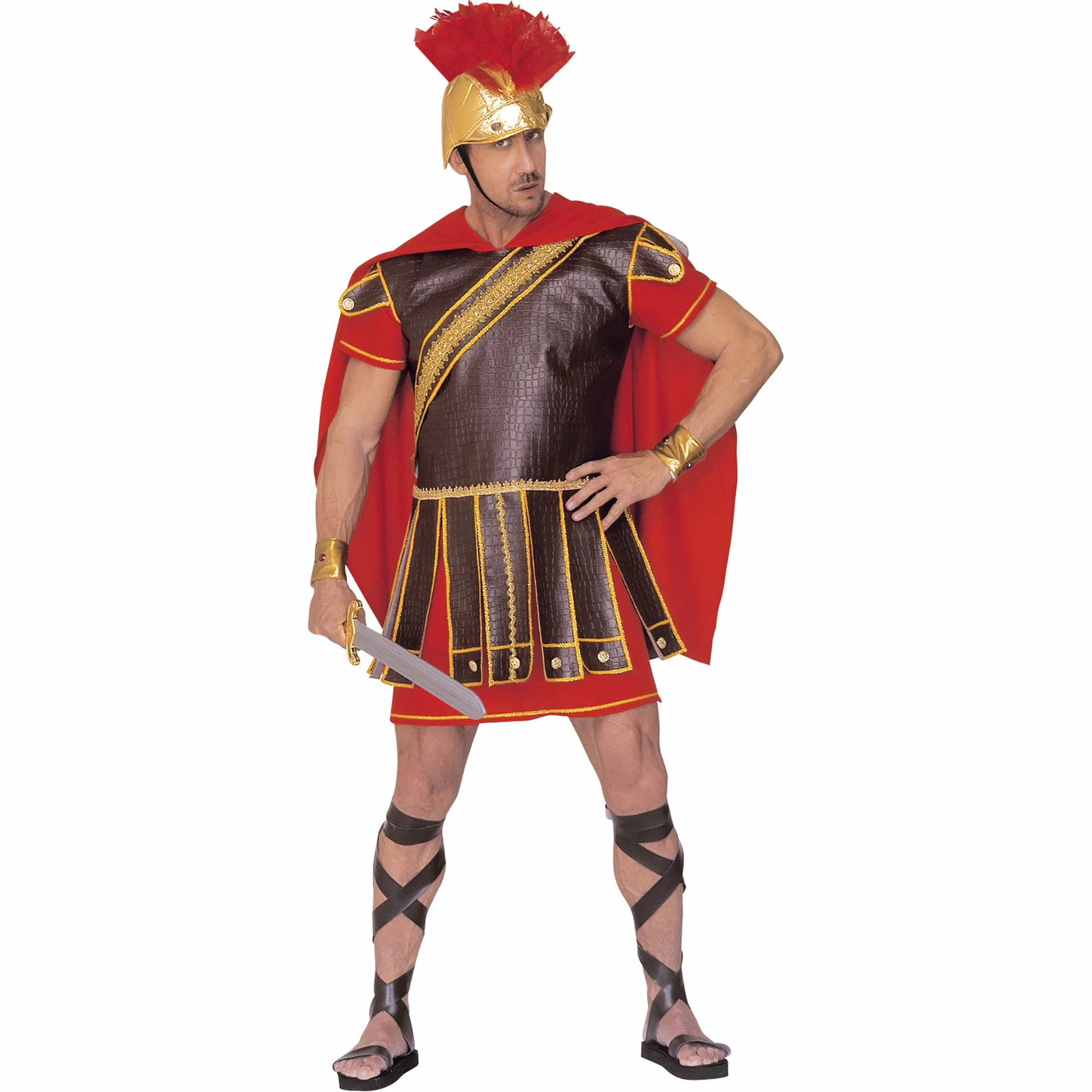 W WIDMANN MILANO Party Fashion 1826R - Rzymskie sandały ze sztucznej skóry, brązowe, buty kostiumowe, impreza tematyczna, karnawał