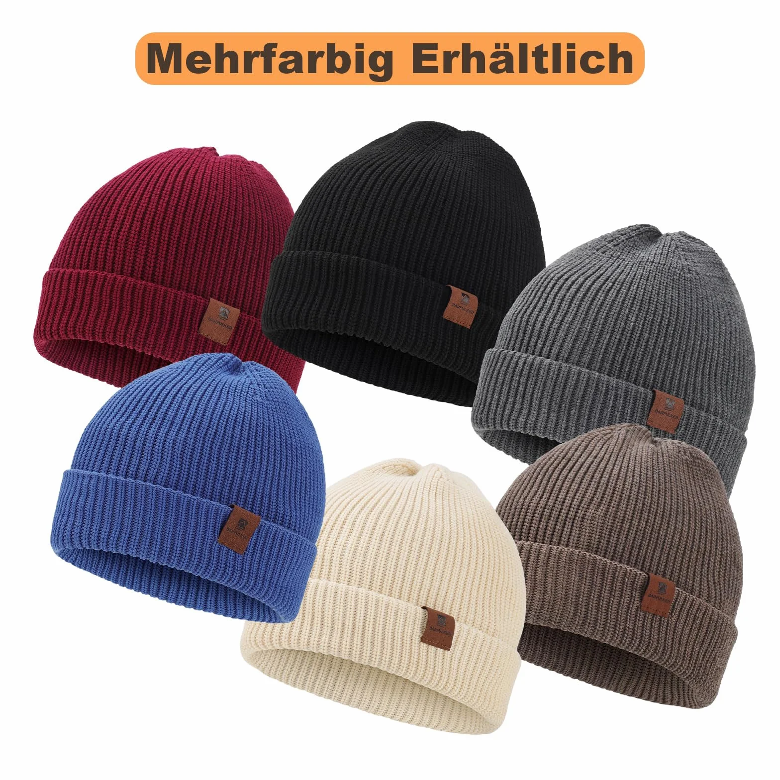 Czapka Beanie dla Mężczyzn i Kobiet, Uniseks Czapki Dzianiny na Jesień Zimę Dzianina Czapka Zimowa Damska Miękka i Ciepła Czapka Knitted Hats,Szary
