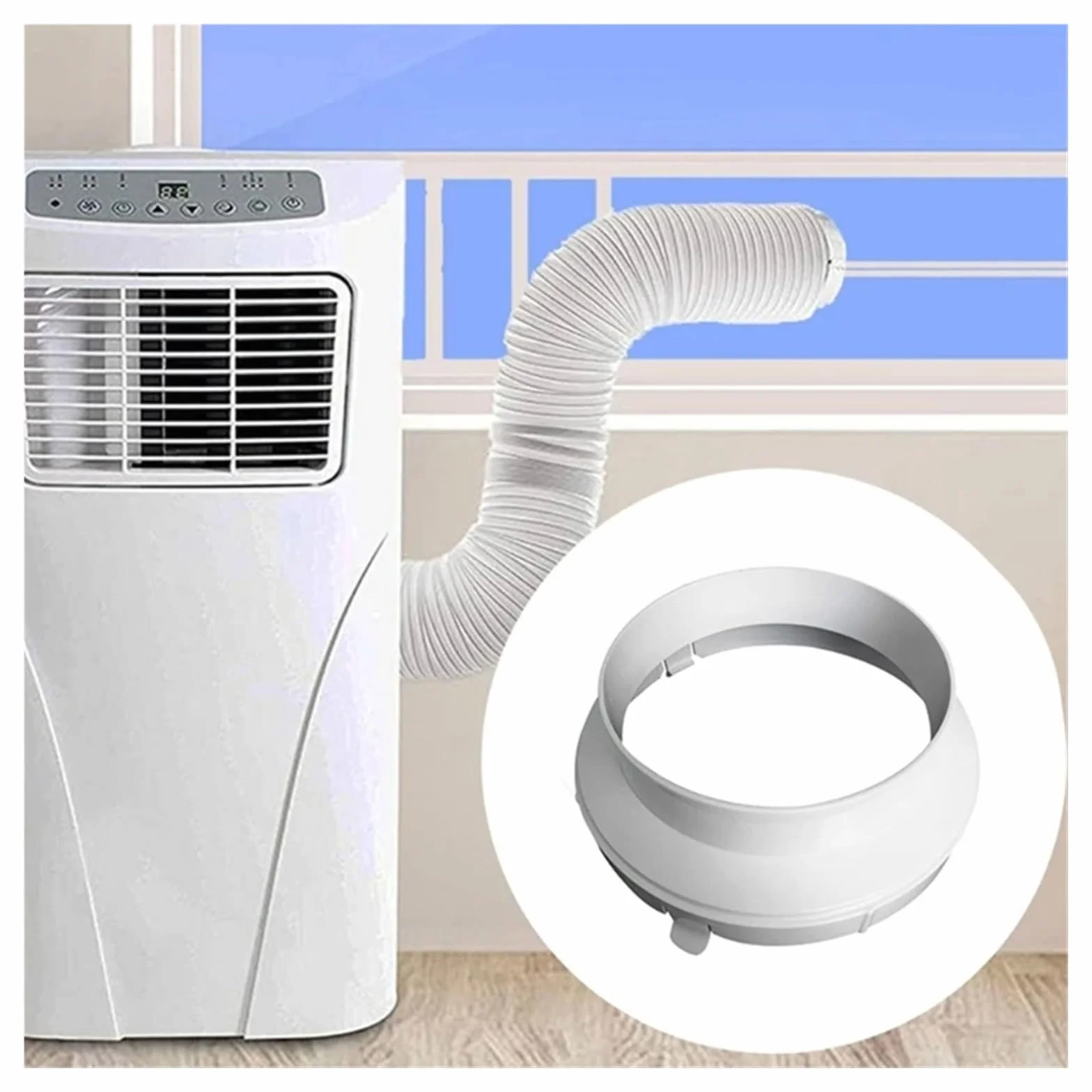 Złącze rury wydechowej klimatyzacji Adapter okna Przenośny łącznik C4DA