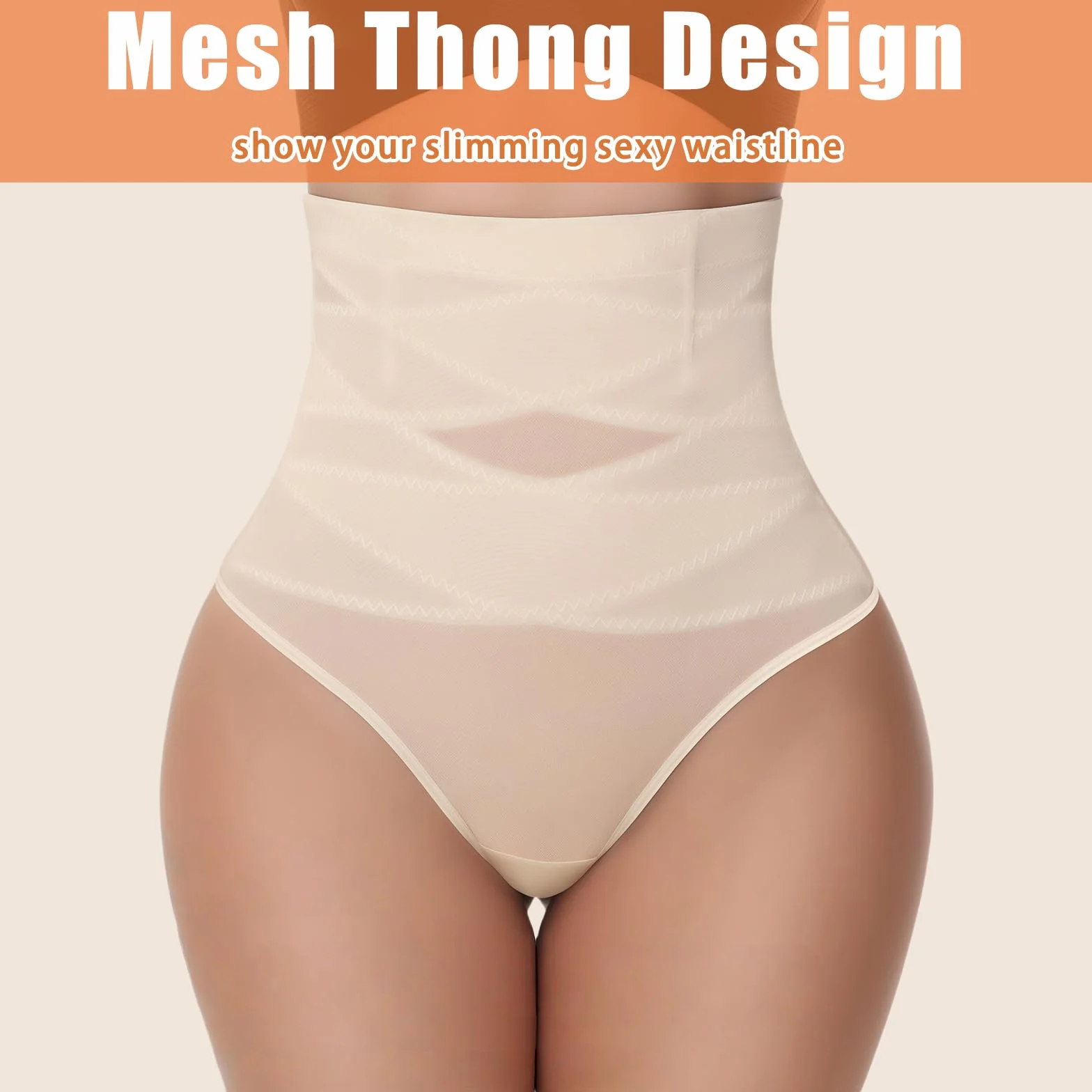 SSKHE Damskie majtki wyszczuplające brzuch, bielizna modelująca z wysokim stanem dla kobiet, shapewear wyszczuplający brzuch na imprezy, do domu., kolor skóry, XL-XXL
