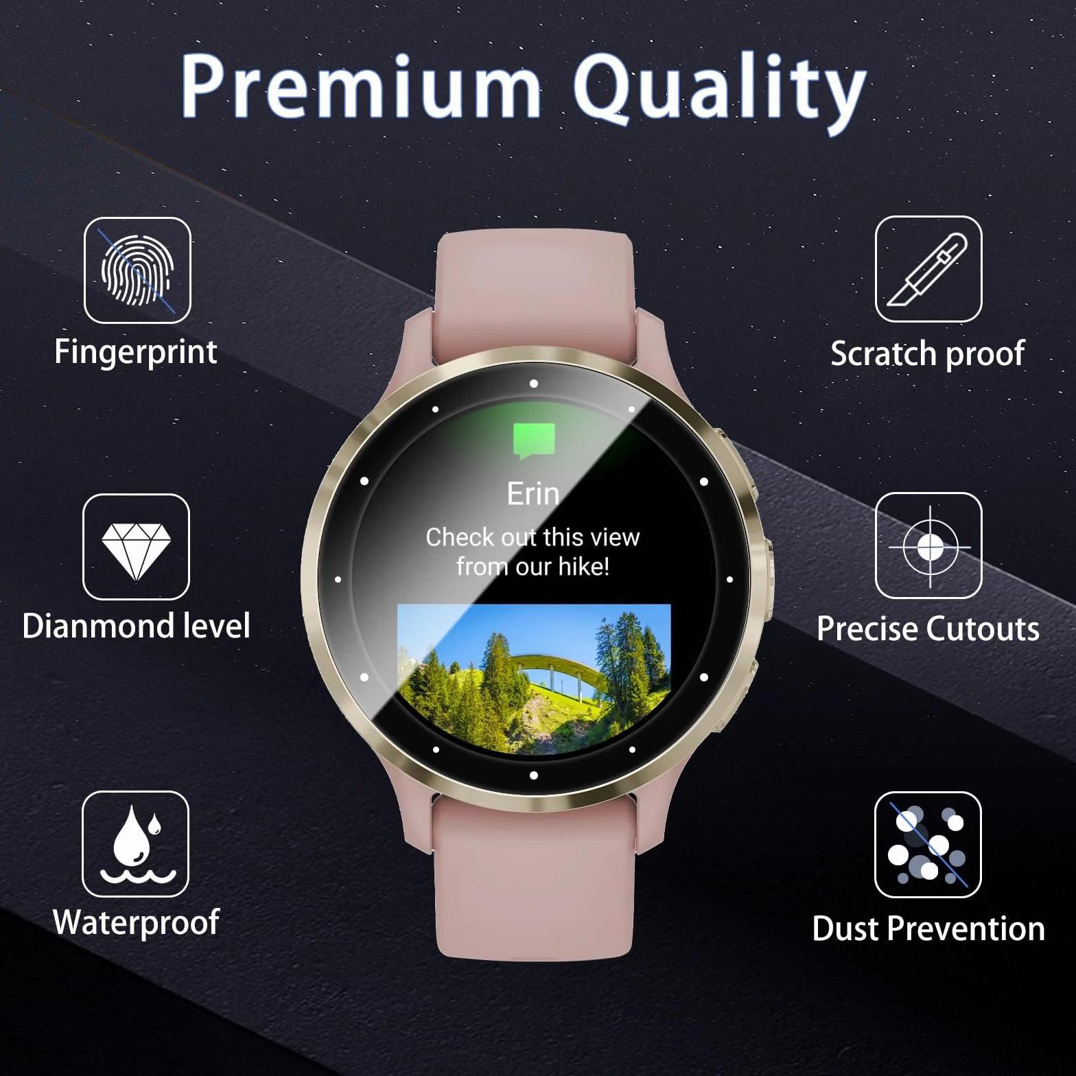 [4 sztuki] Folia ochronna kompatybilna z Garmin Venu 3S 41 mm, odporna na zarysowania HD TPU Soft Film, 3D Curved Full Cover Protective, bez pęcherzyków powietrza, nie pozostawia odcisków palców