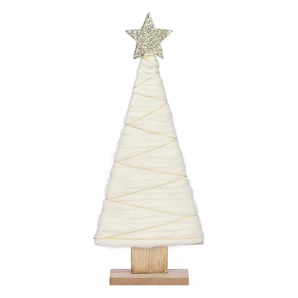 Białe drewniane drzewo, wymiary 13 x 5 x 31 cm. Idealny do dekoracji domu naturalnym i eleganckim akcentem. Idealny do każdej atmosfery i okazji.