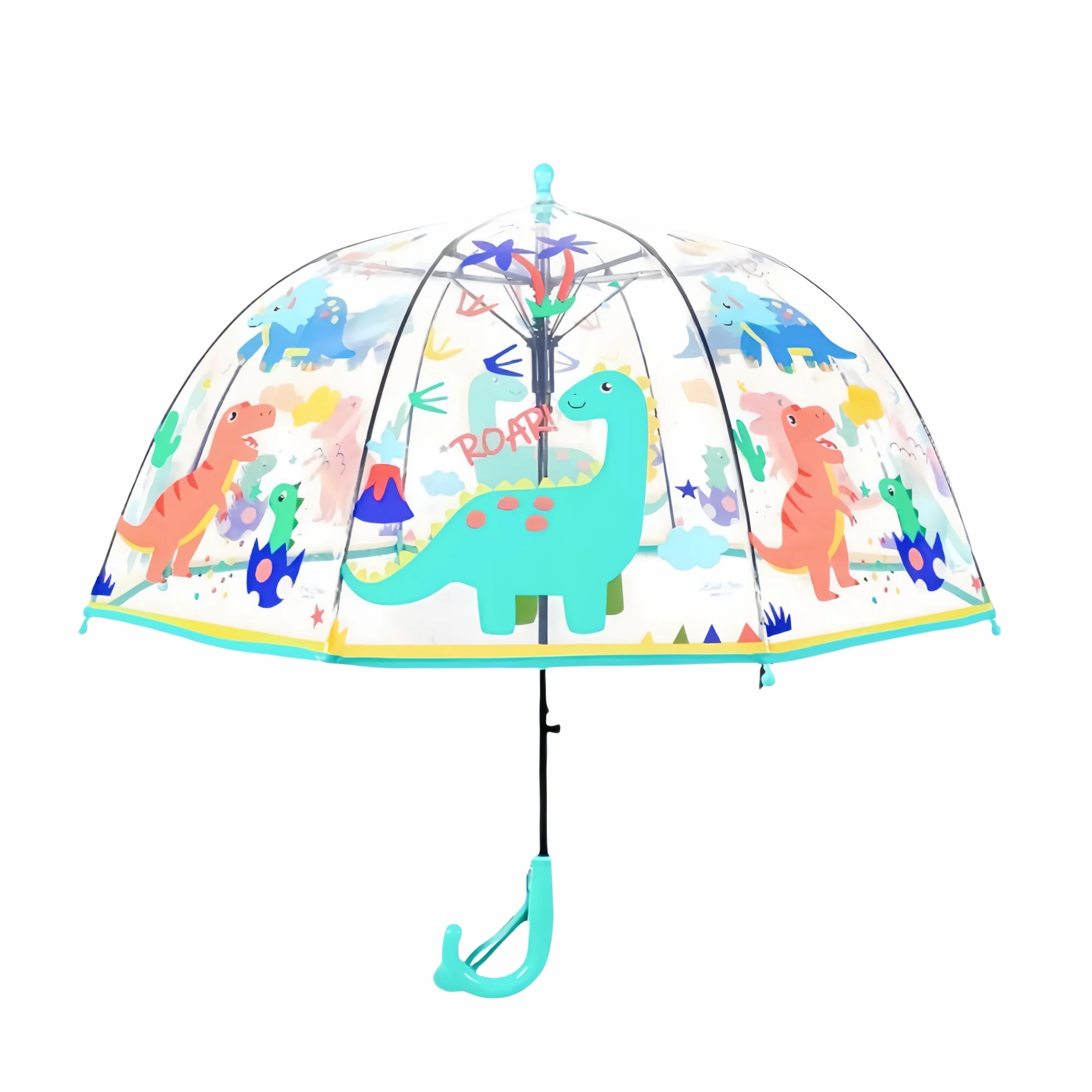 Parasol dziecięcy z dachem kopułowym, lekki, uroczy, zabawny design, ochrona przed wiatrem i deszczem, parasol w kształcie dzwonka, przezroczysty - prezent dla dzieci