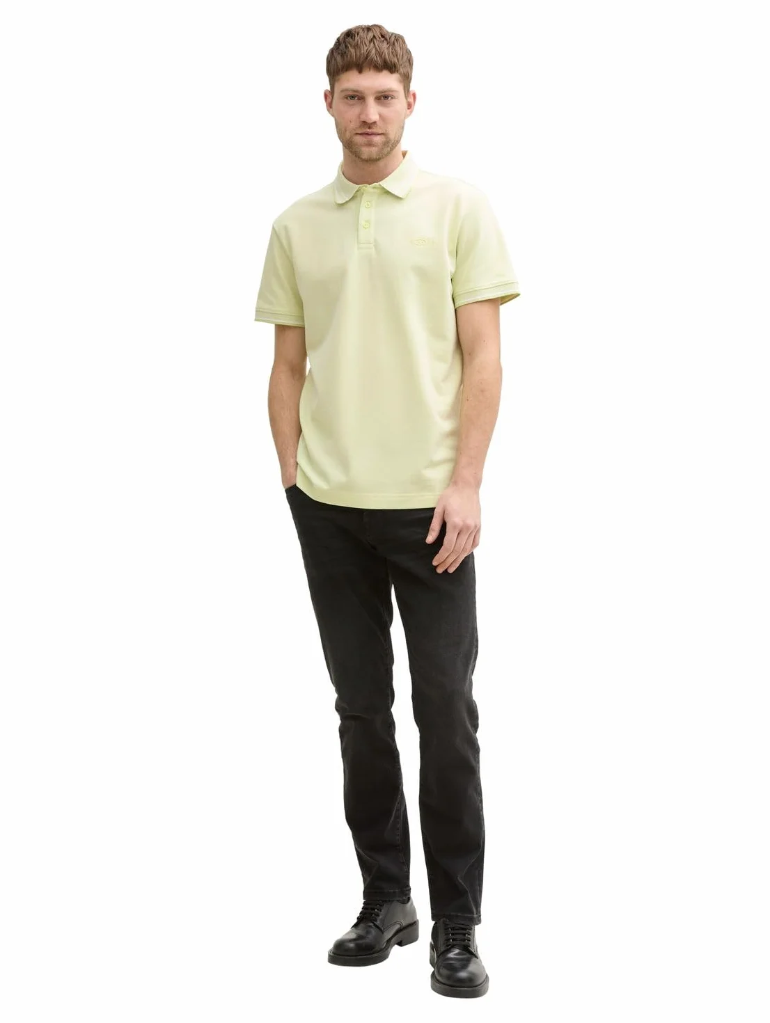 TOM TAILOR Męska koszulka polo, 37704 - Lime Green Two Tone Pique, M