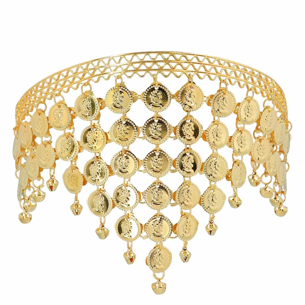 Boland - 64564 - Belly Dancer Headband, akcesoria do kostiumów, akcesoria do tańca brzucha, Mottoparty i karnawału