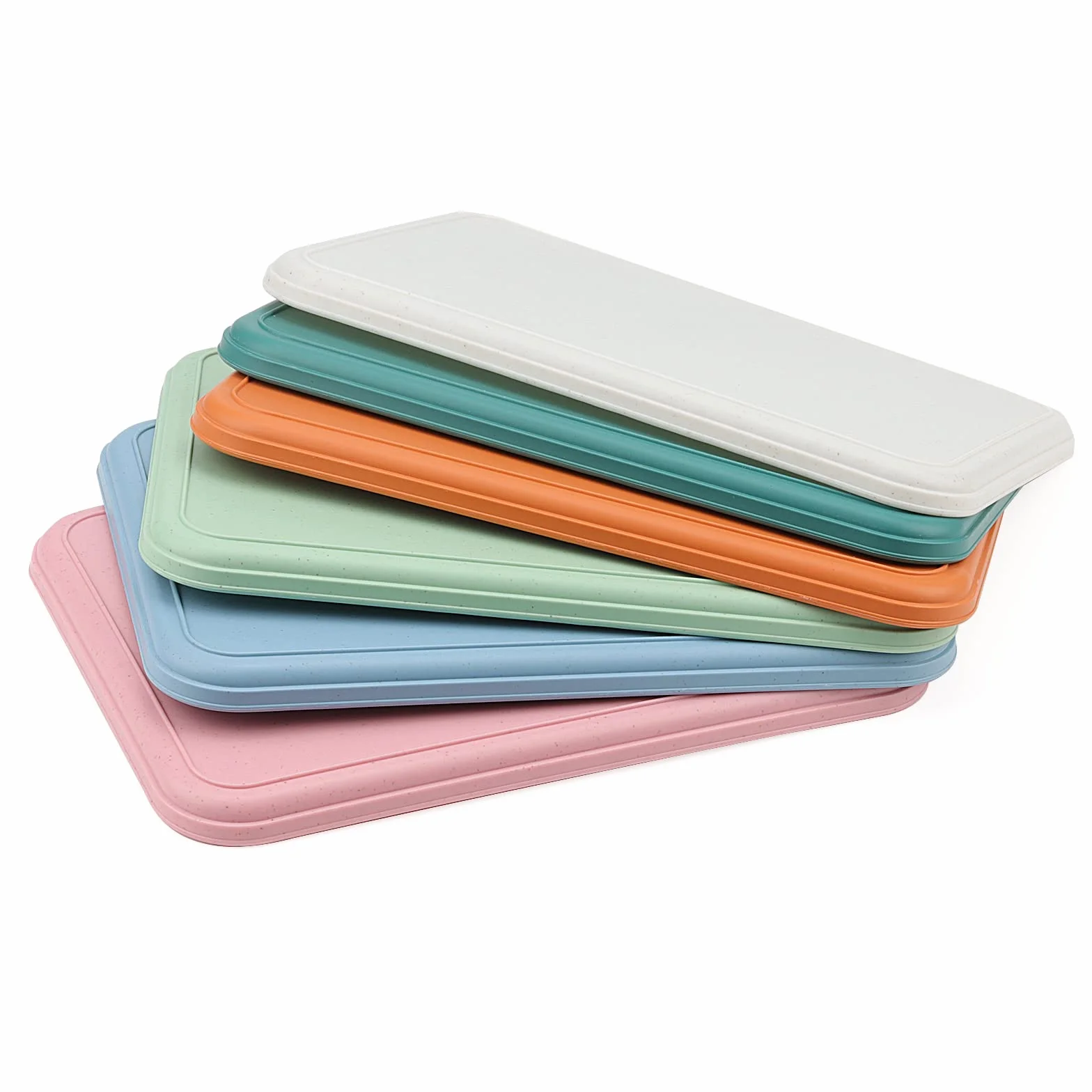 KEILEOHO plastikowa taca fast food 31x22 cm prostokątna do serwowania 6 sztuk