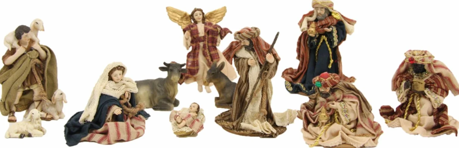 FADEDA Figurki do szopki bożonarodzeniowej 25 cm Ręcznie malowane