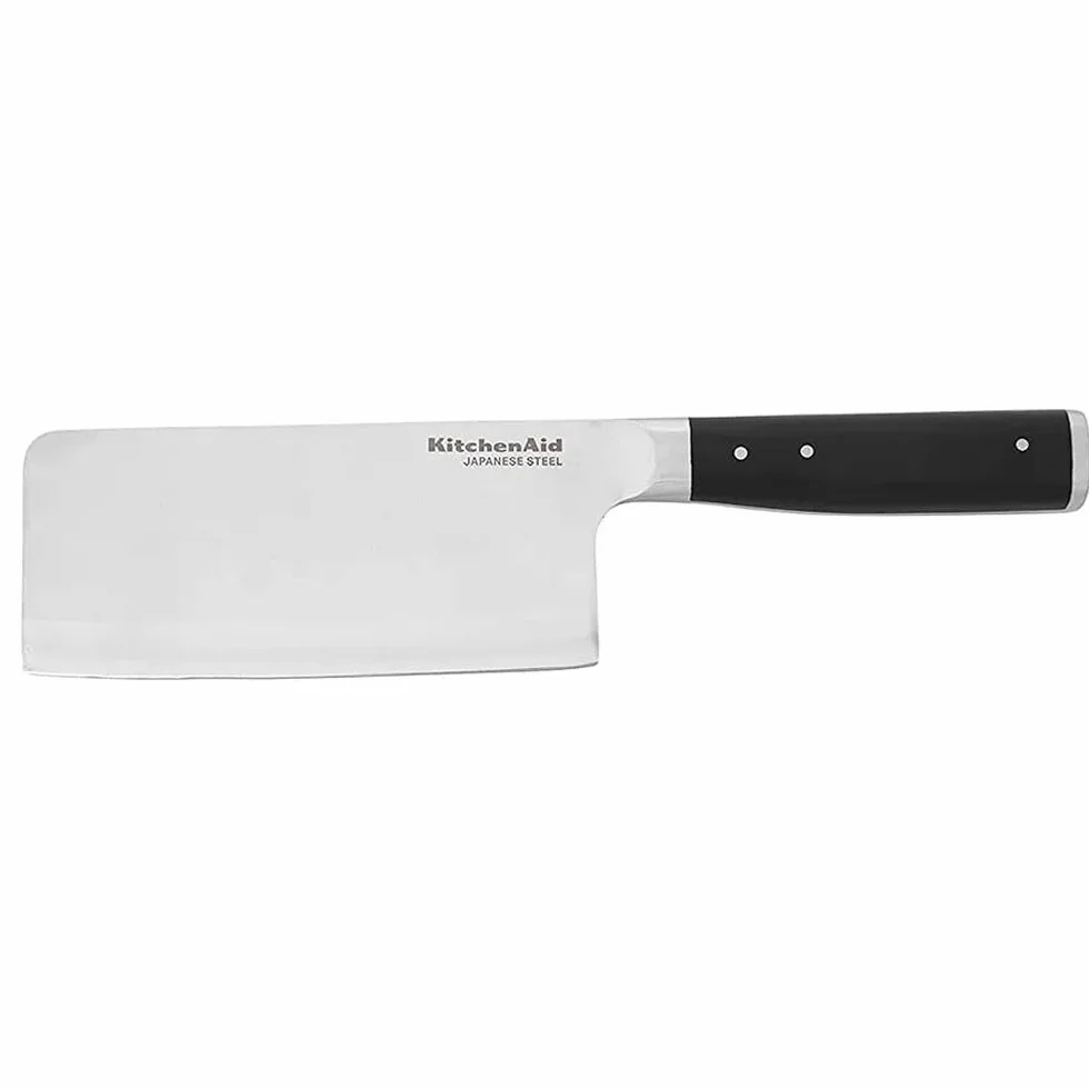 KitchenAid Nóż kuchenny tasak do mięsa i warzyw stal japońska 15 cm czarny
