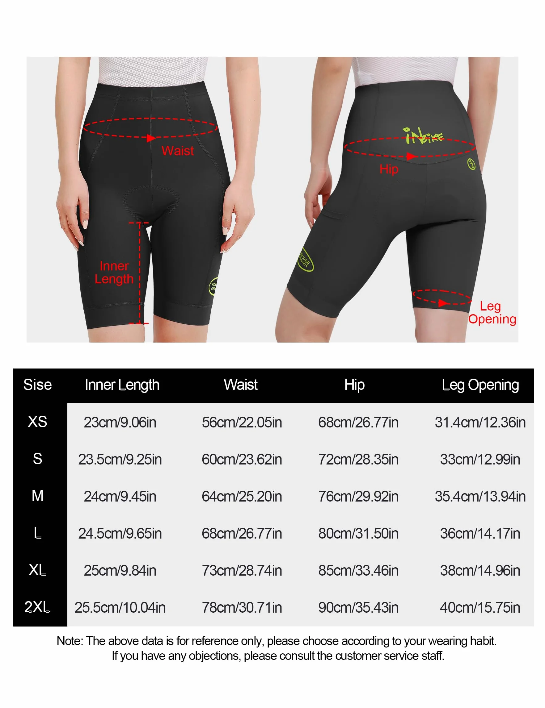 INBIKE YS571 spodnie rowerowe, damskie, na lato, krótkie, wyściełane, z wyściółką 3D, jedna kieszeń, oddychające, bardzo elastyczne