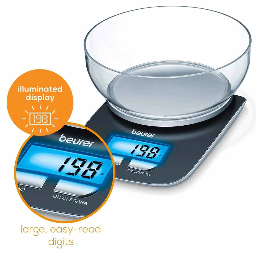 Beurer KS 25 waga kuchenna cyfrowa 1,2 l 3 kg 220 x 150 x 50 mm