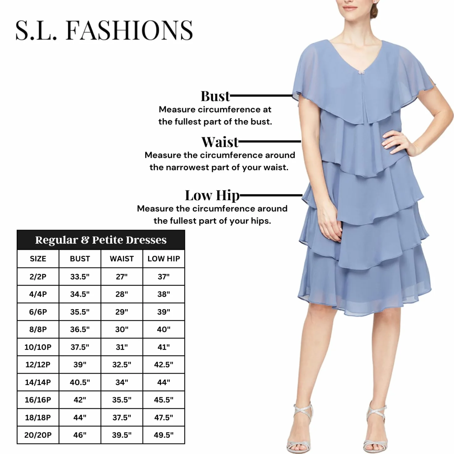 S.L. Fashions Sukienka na specjalną okazję Kobiety Zdobiona, Stopniowana Sukienka (Delikatna I Normalna)