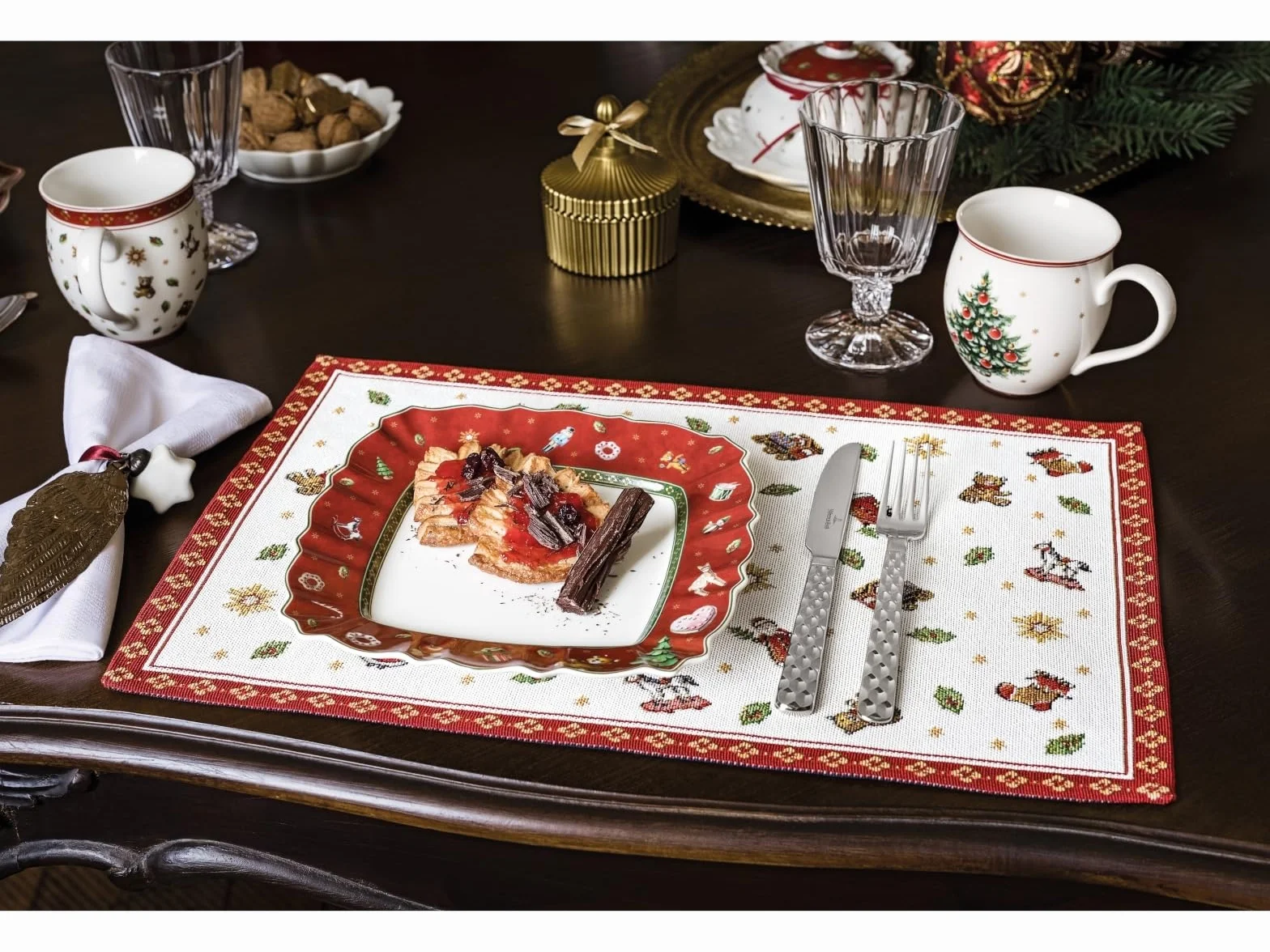 Villeroy & Boch Toy's Delight Podkładka pod Talerz z Choinką, Bawełna, 32 x 48 cm