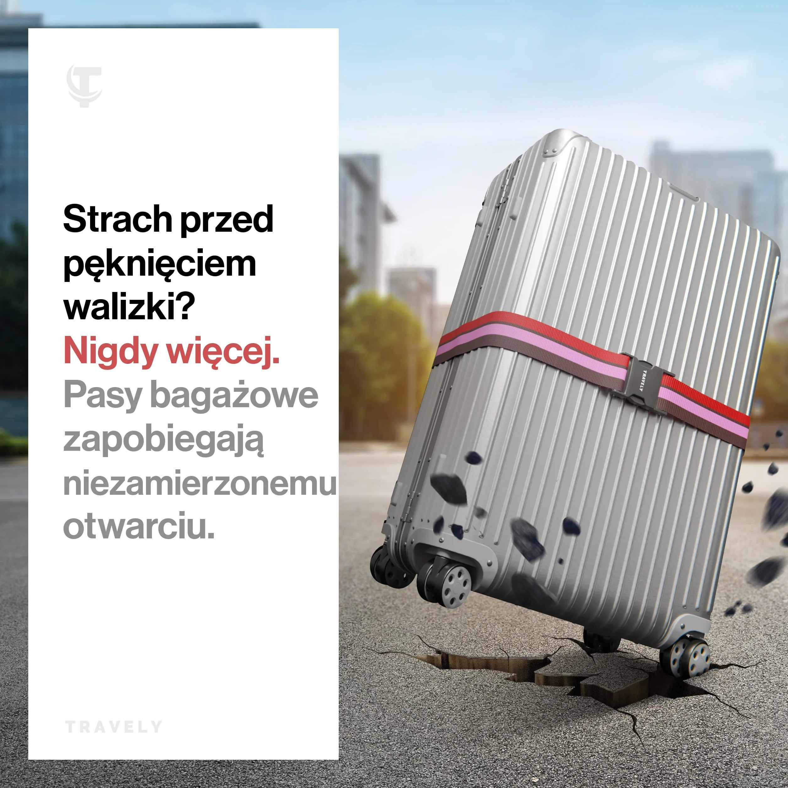 Travely® Pasek do bagażu premium – szczególnie przyciągający wzrok i bezpieczny – zawiera 2 zawieszki z imieniem – pasek do bagażu idealny na krzyż – zestaw 2 szt., kolorowy