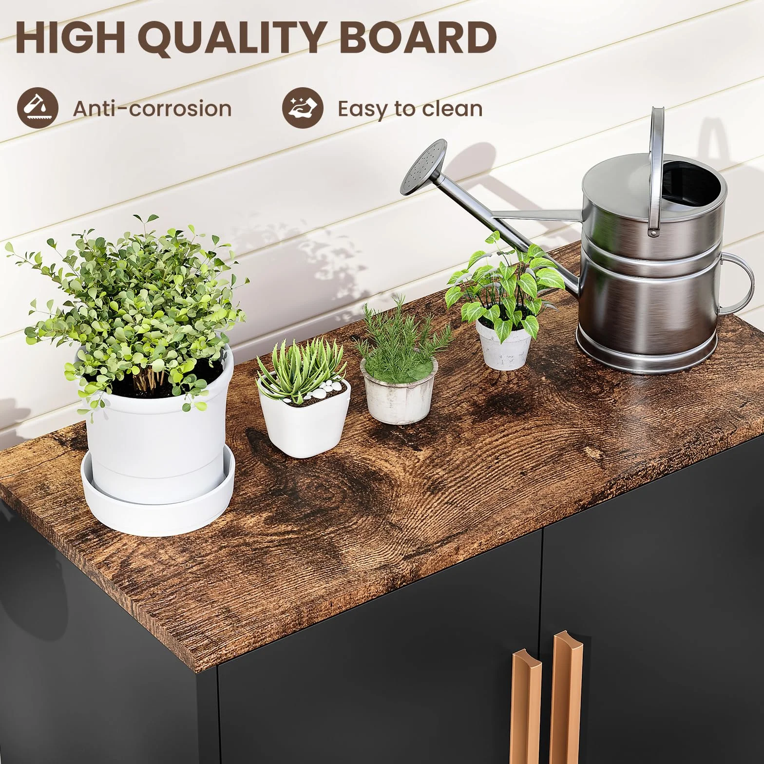 Sightlife Metalowa szafka do przechowywania, metalowa komoda, kredens, kuchenna, balkonowa, pomocnicza, ogrodowa, na akta, regulowana półka 40 x 80 szer.