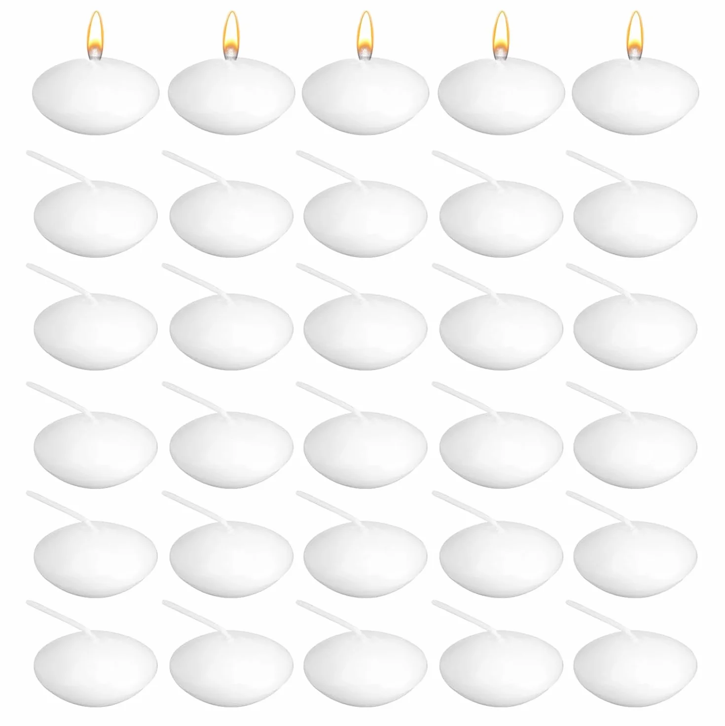 Białe pływające świece bezzapachowe tealight 30 sztuk do domu wesela SPA