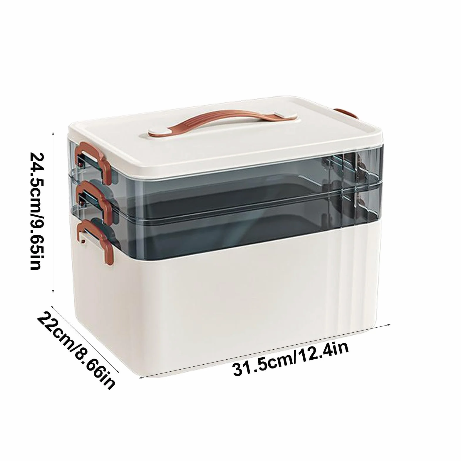Medical Organizer, Clear Household Storage Medicine, Family Safety Accessories and Tools Container, Medicine Storage Box for Home Use and Camping Trips 1255g