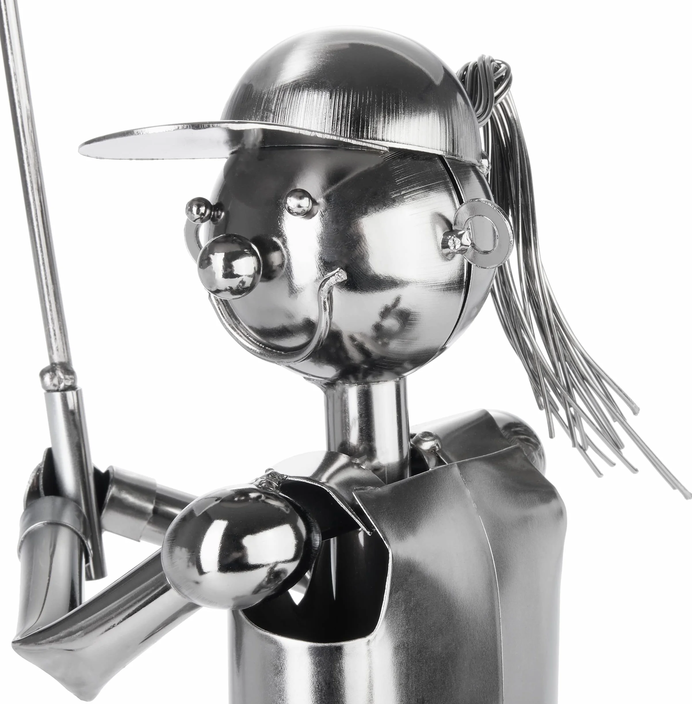 BRUBAKER metalowa rzeźba golfowa uchwyt na butelkę wina prezent dla fanów golfa