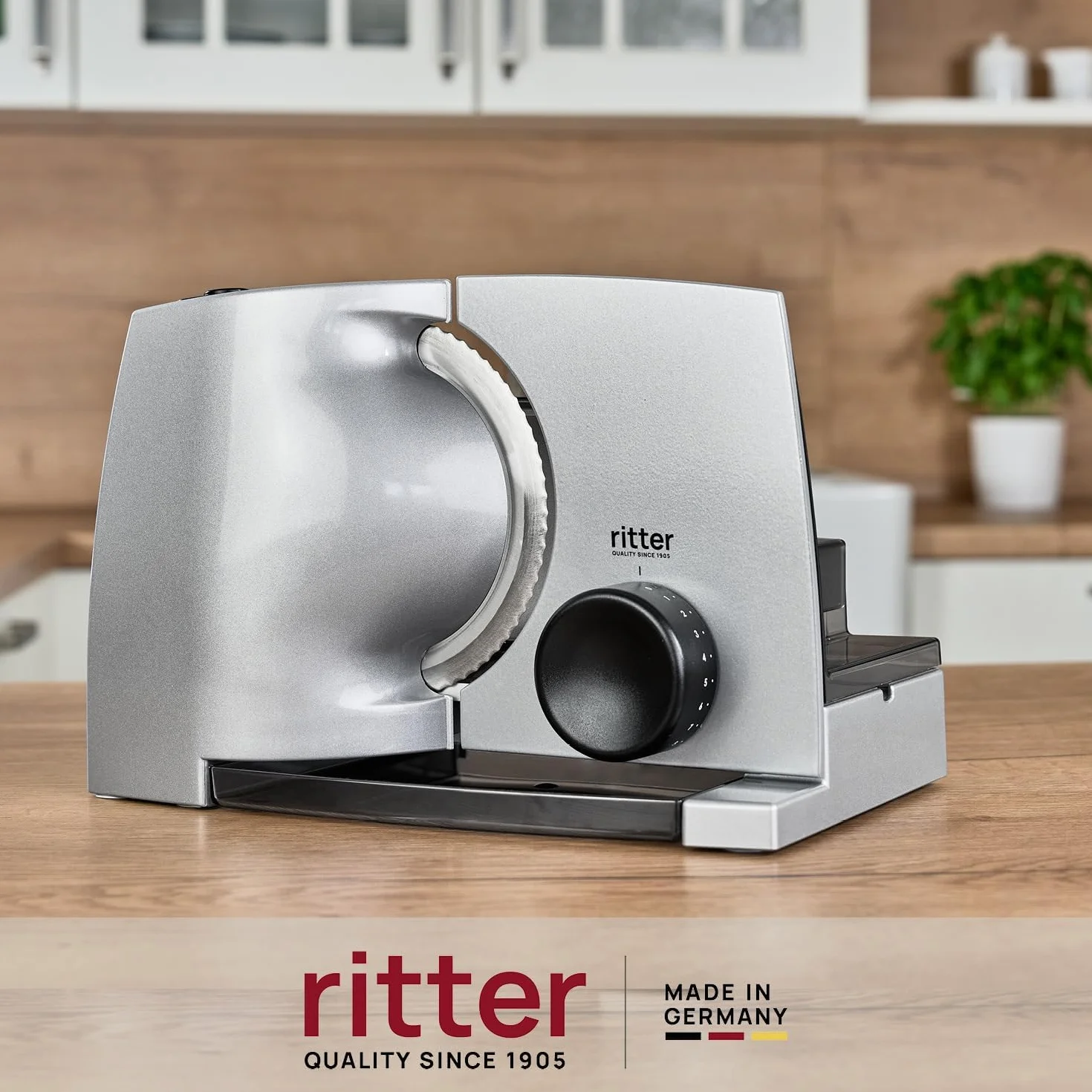 Ritter Compact 1 Elektryczna Krajalnica do Chleba z Metalu Made in Germany