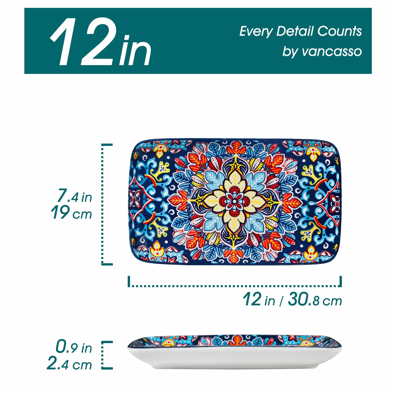 Vancasso porcelanowy półmisek zestaw 4 sztuk