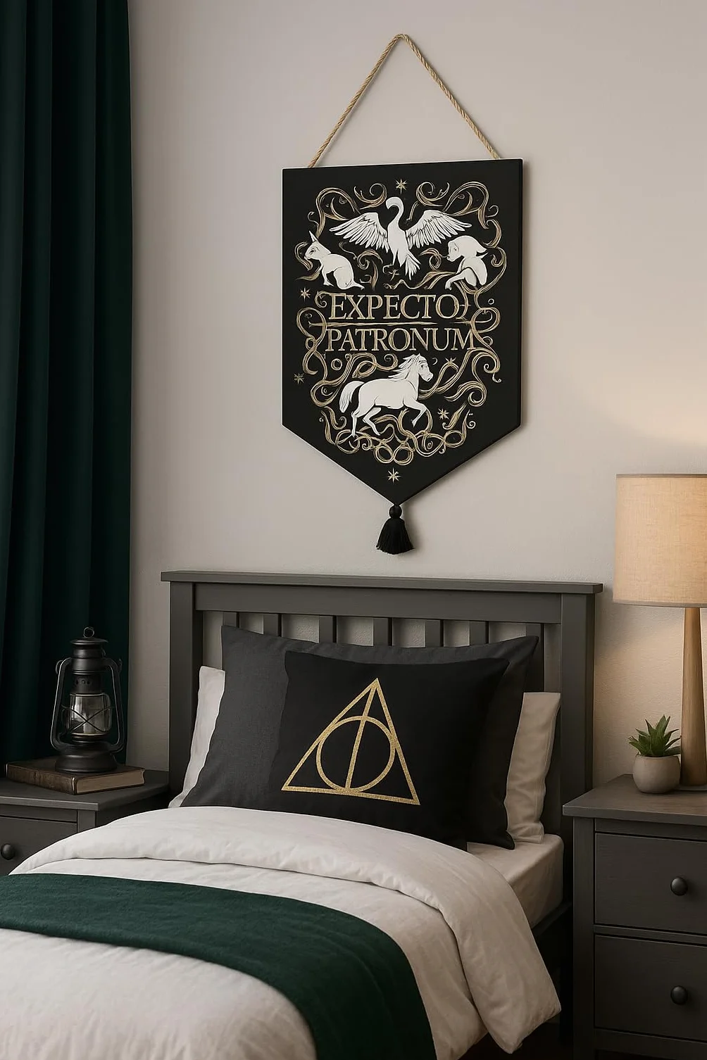 Warner Bros Harry Potter sztandar absolwentów świecący w ciemności - zwierzęta patronusowe