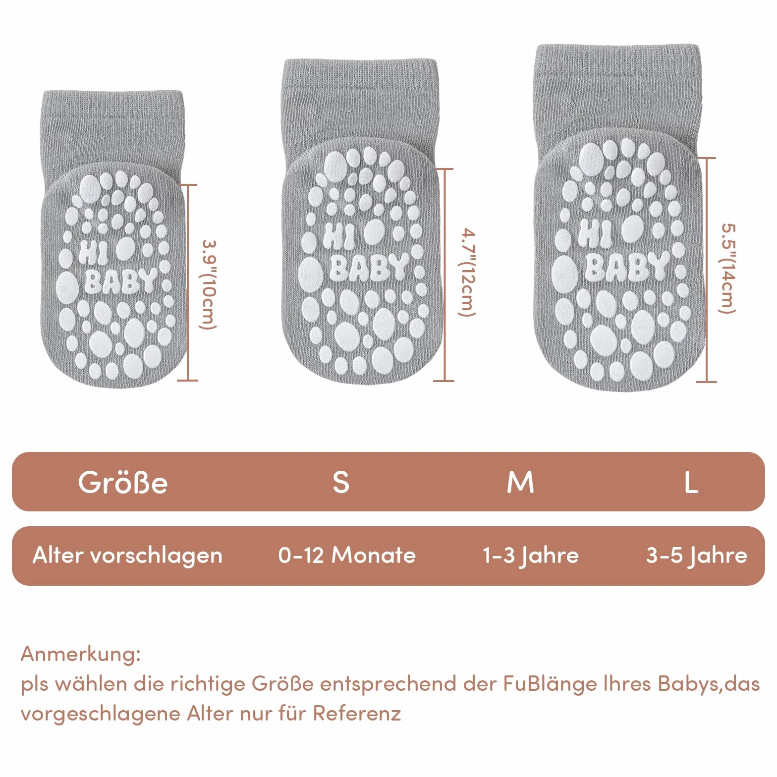 SockWaddles skarpetki dziecięce, 5 par oddychających skarpetek antypoślizgowych dla dzieci z ABS, skarpetki do raczkowania dla dzieci z bawełny, zwierzętami i jednorożcami