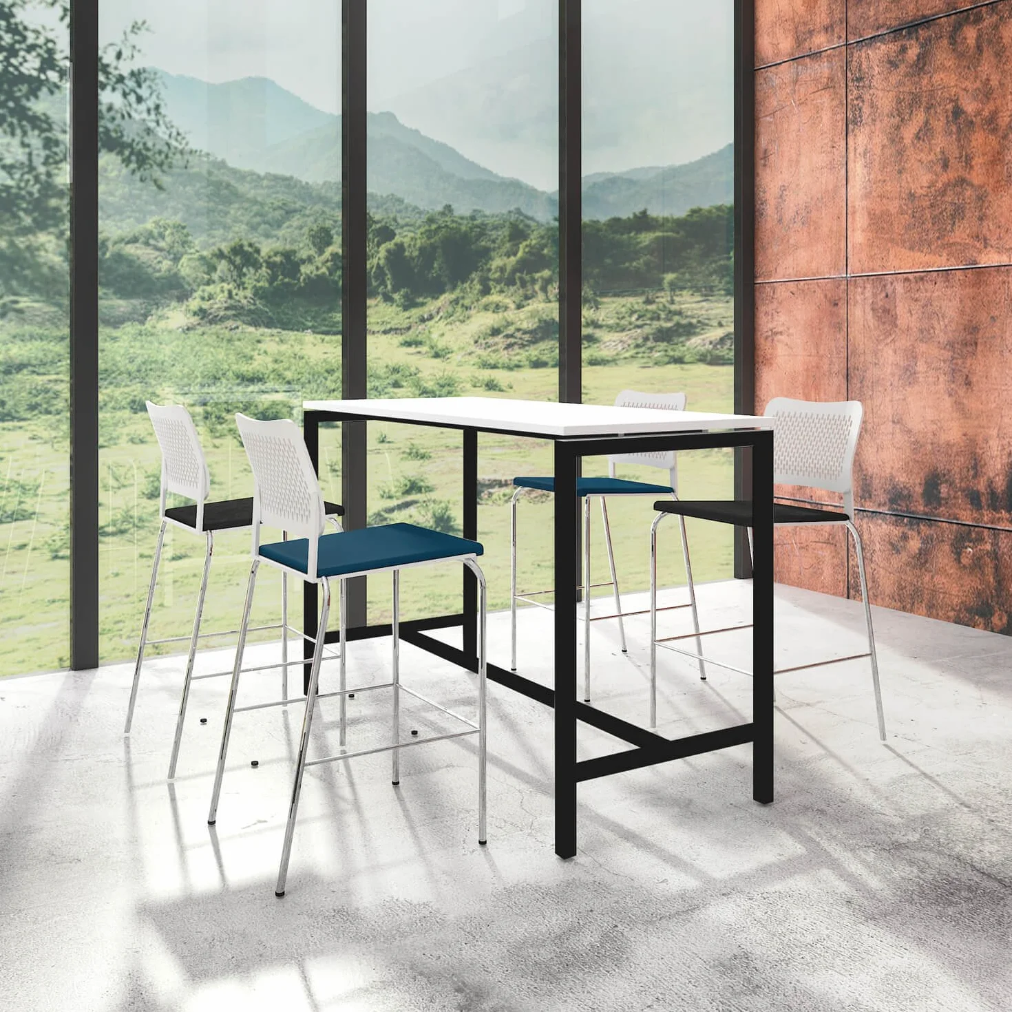NOVA stolik barowy 160 x 70 cm czarny