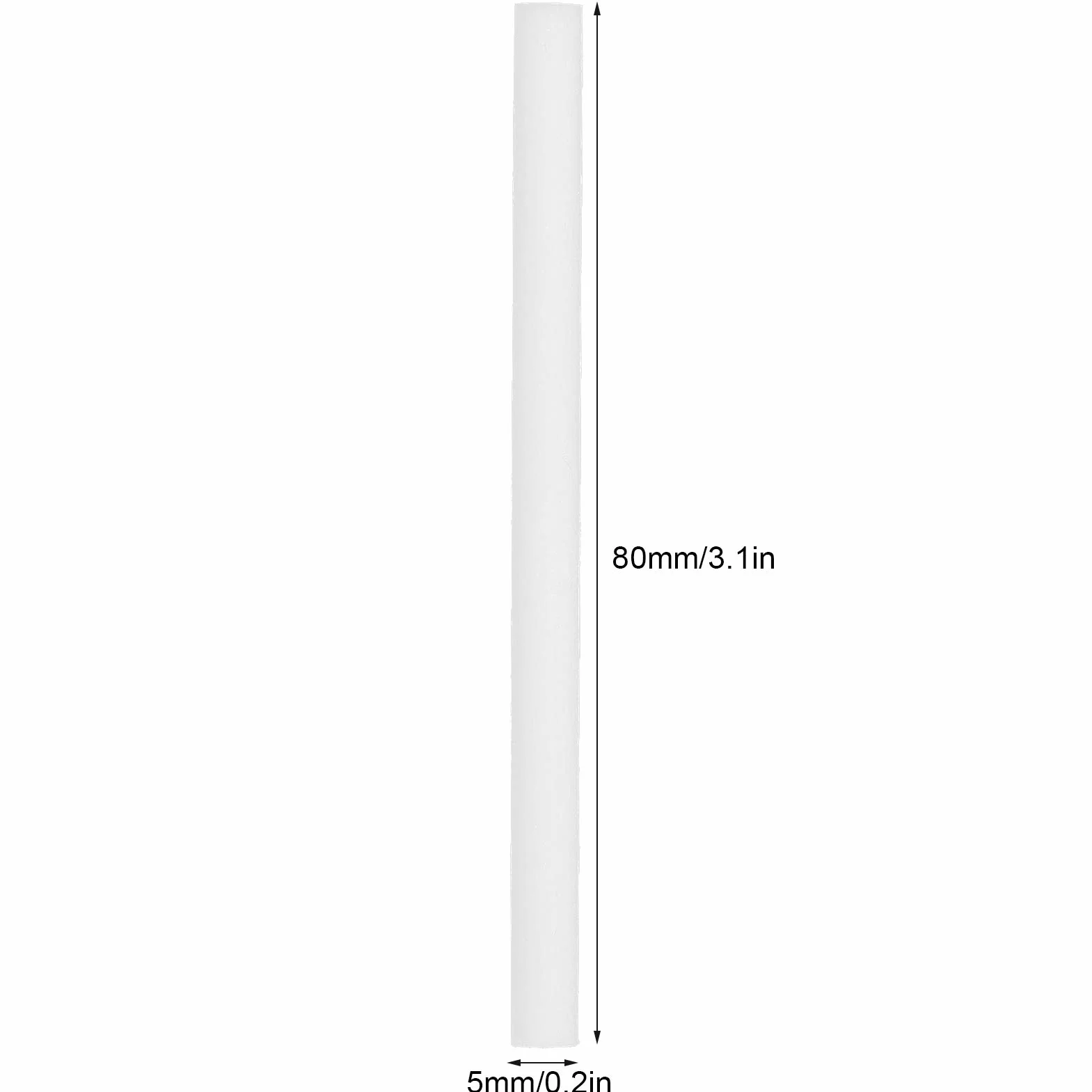 Qcwwy Bawełniane Pałeczki z Filtrem do Nawilżacza, 30 Sztuk 5x80mm Wymienne Knoty do Mgły Dyfuzor Powietrza Nawilżacz z Atomizerem
