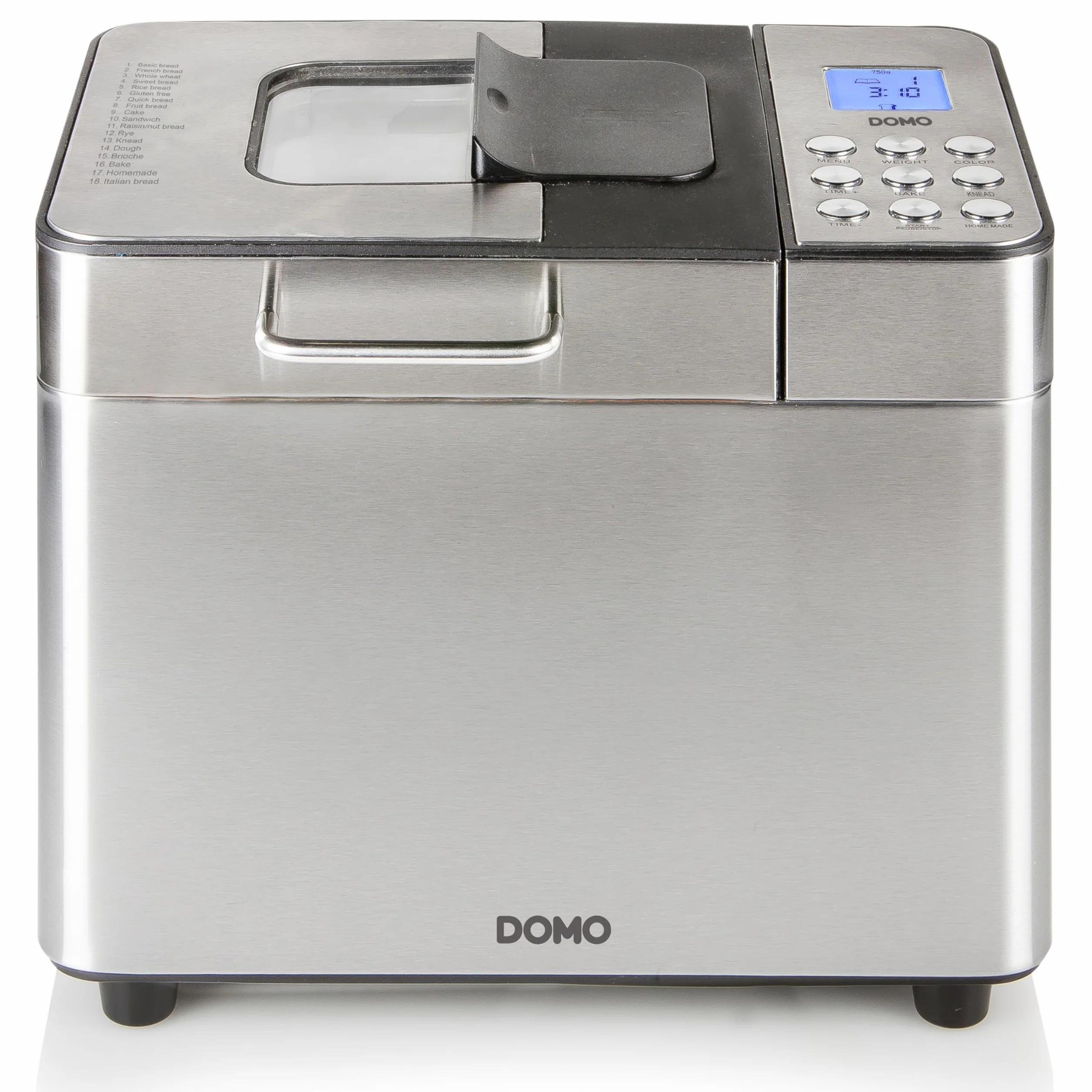 DOMO B3971 automat do pieczenia chleba, czarny, srebrny (matowy), tworzywo sztuczne