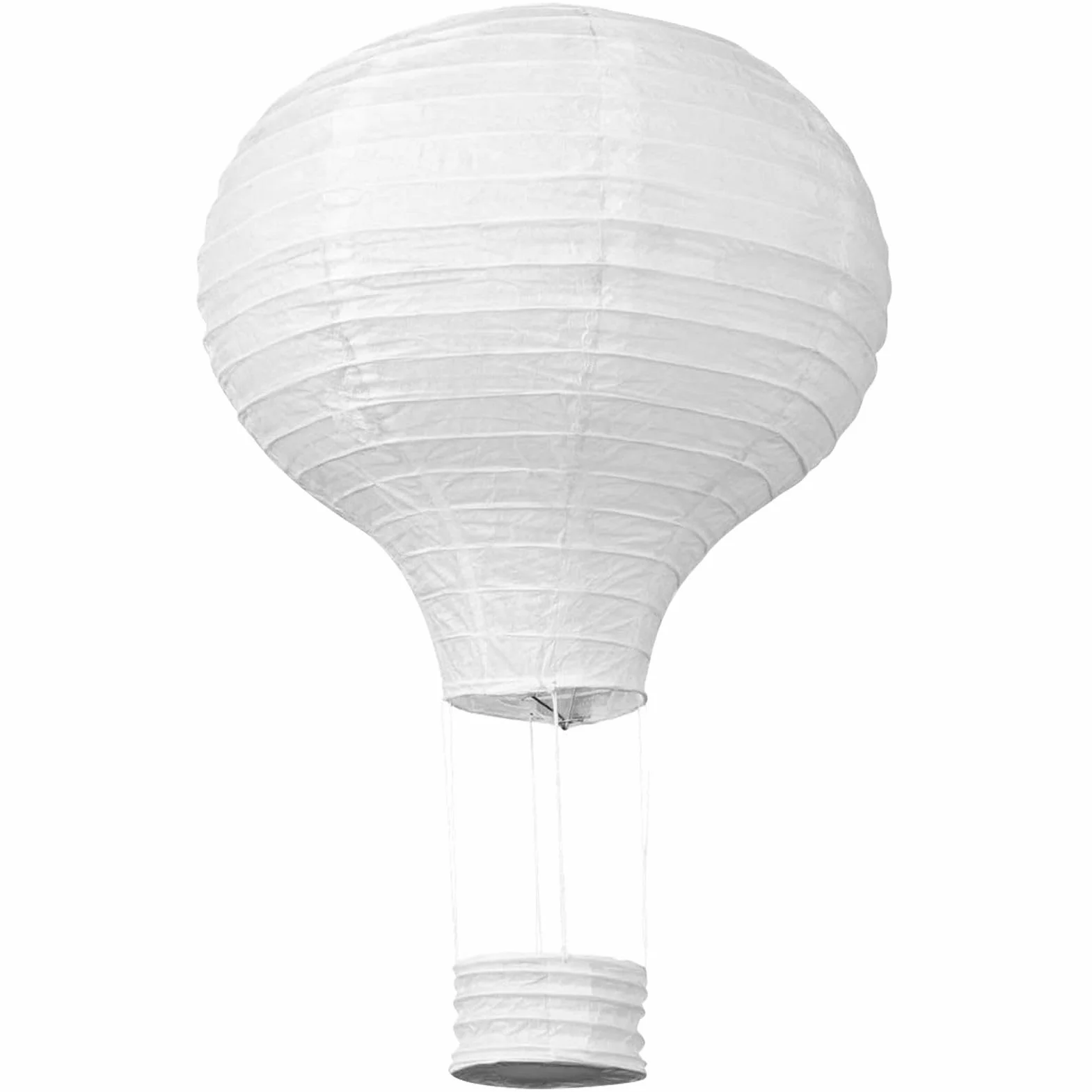 Papierowy lampion okrągły 30 cm biały balon na gorące powietrze dekoracyjny