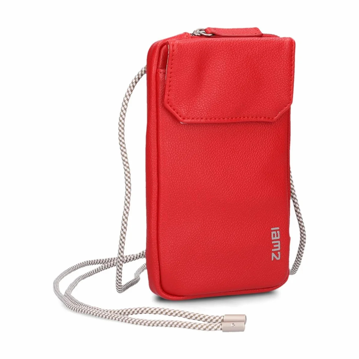 Zwei Pokrowiec na telefon komórkowy do zawieszenia MP30, etui na smartfon, 19 x 10 cm, kieszeń na monety + 4 przegródki na karty, zamek błyskawiczny na całym obwodzie, pasek z regulacją długości,