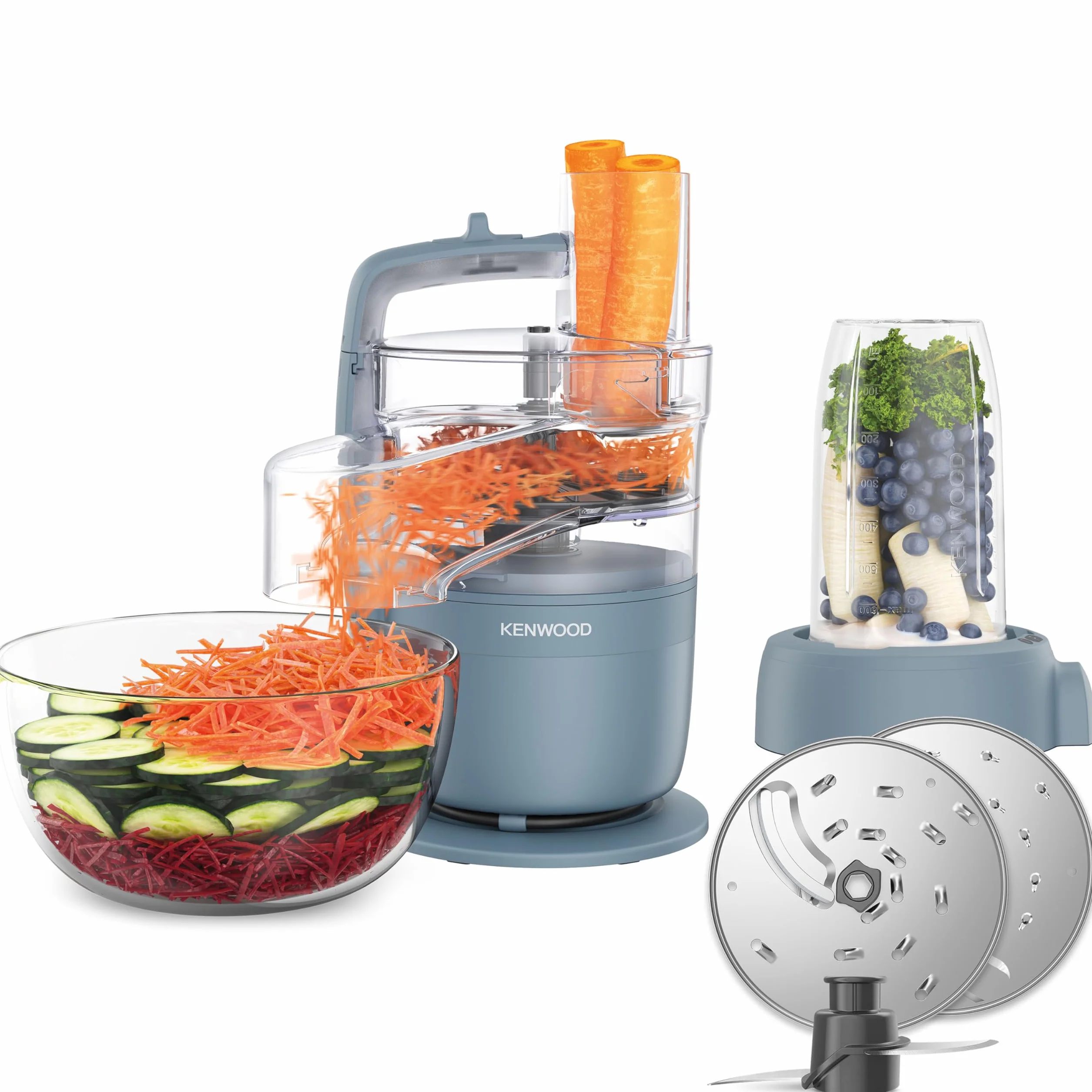 Kenwood MultiPro Compact robot kuchenny wielofunkcyjny stal nierdzewna 600 ml niebieski